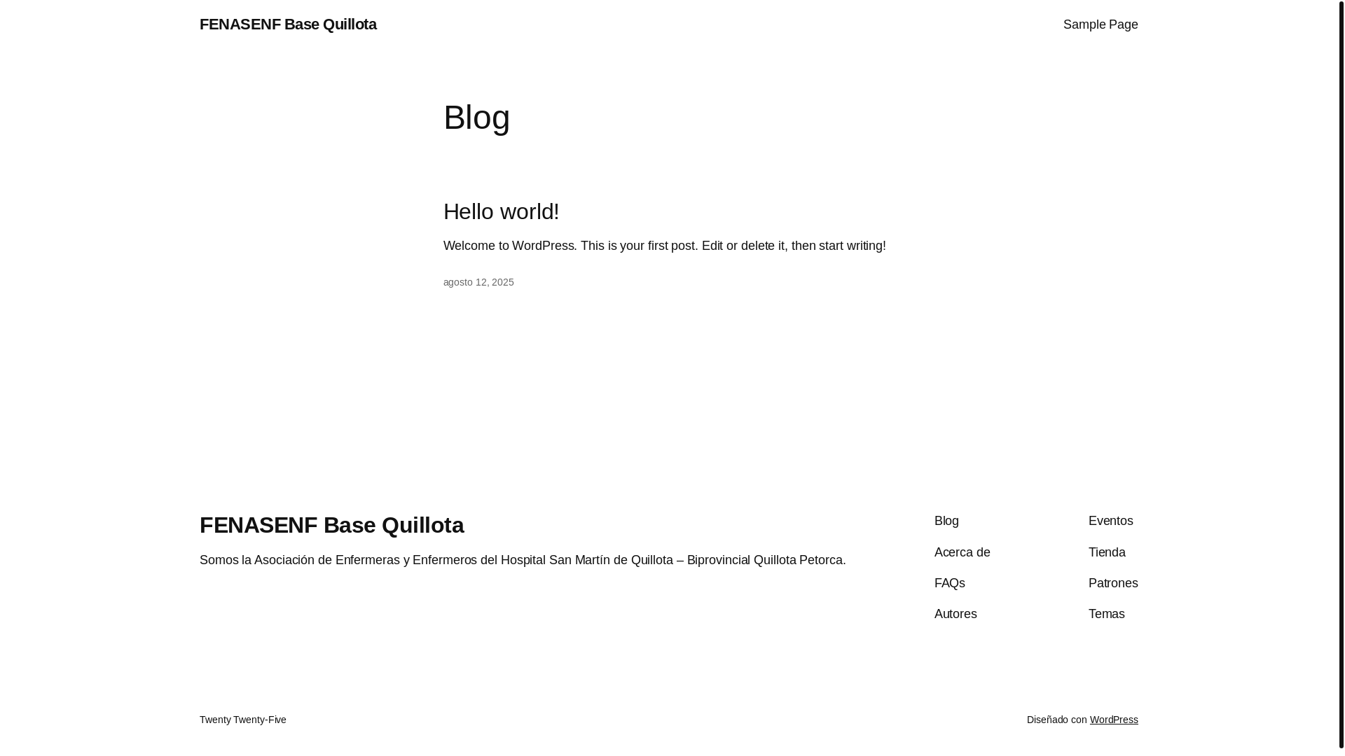 website screenshot of https://fenasenfquillota.cl/