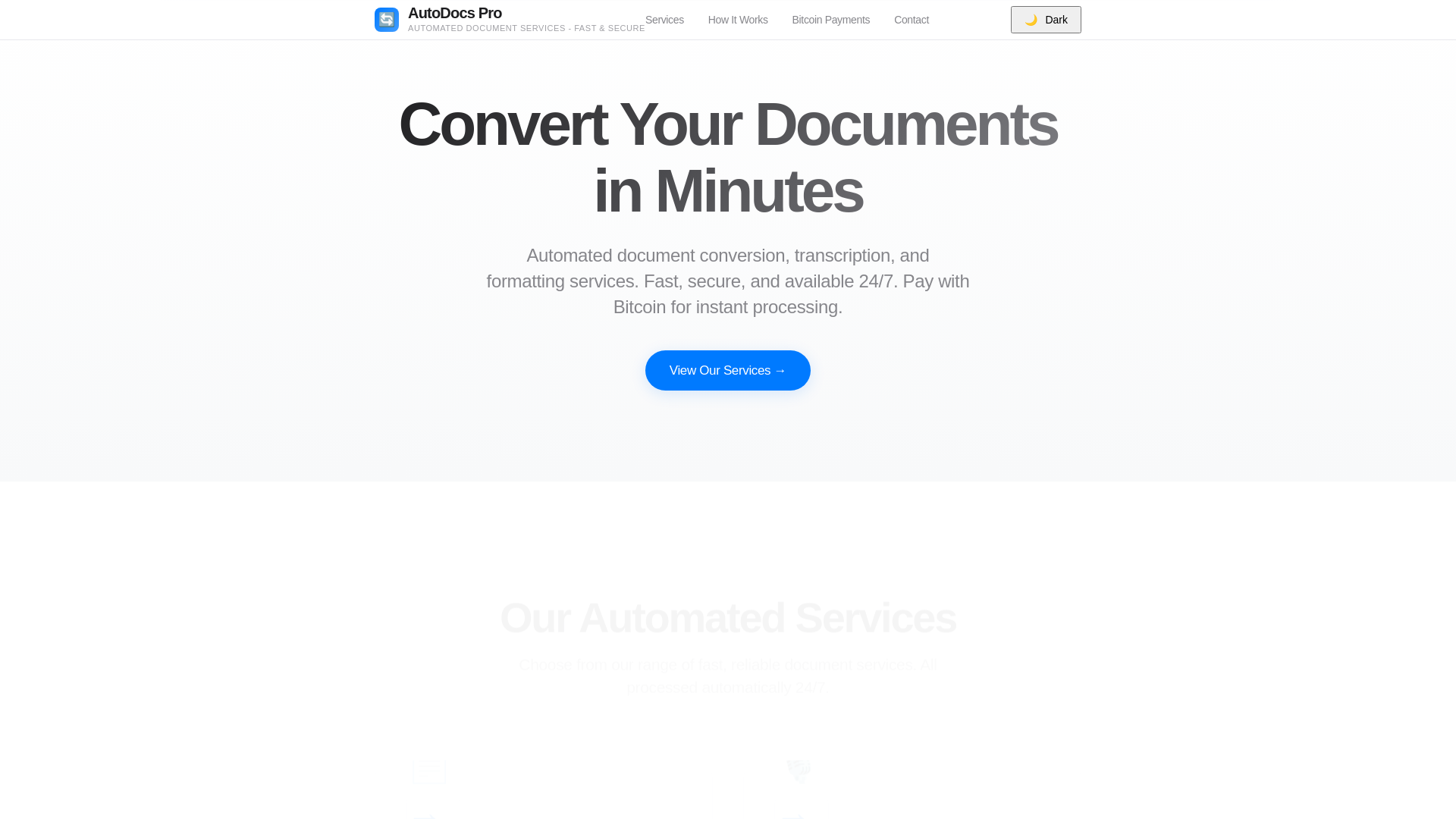 website screenshot of https://autodocservice.com/