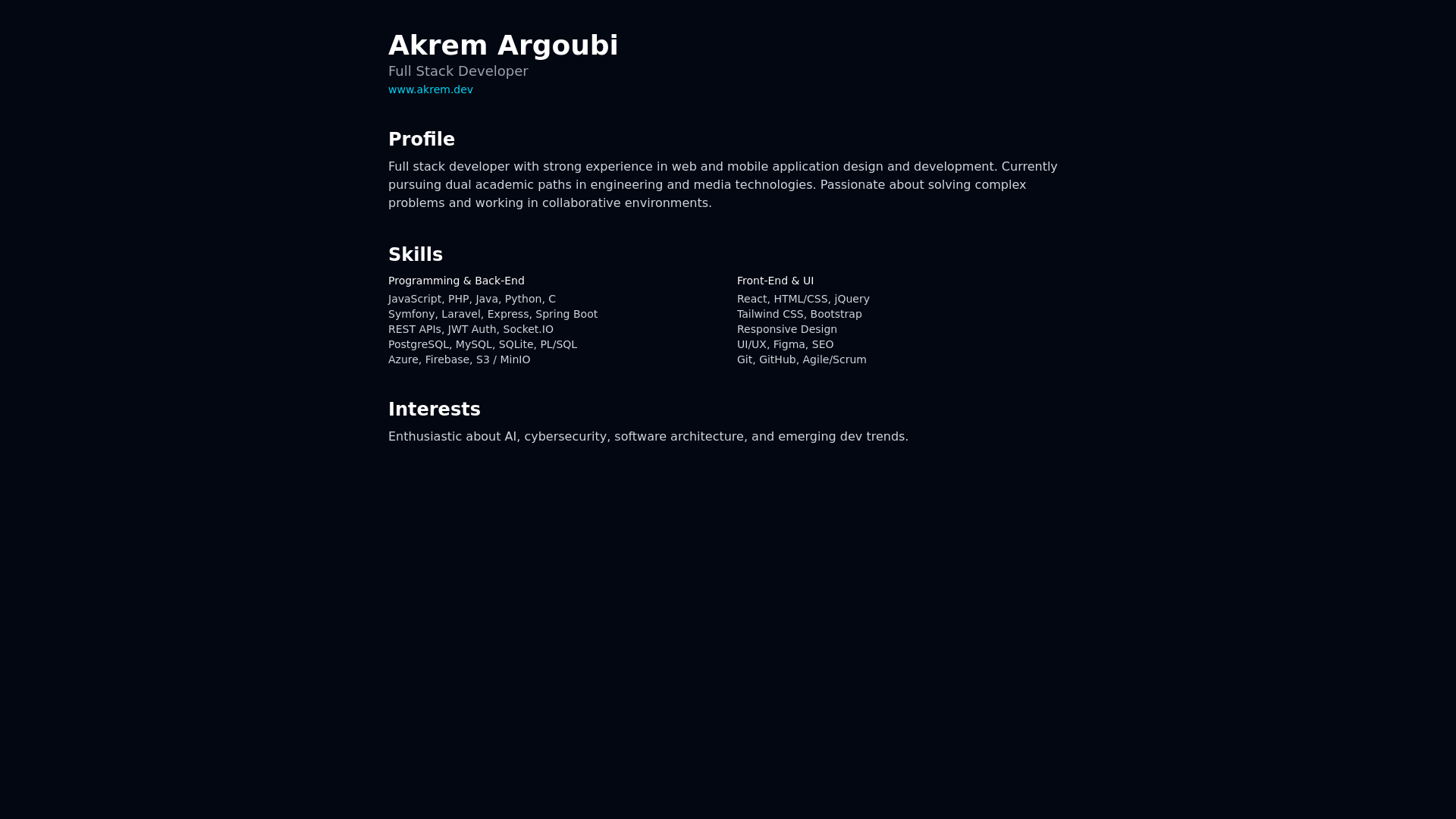 website screenshot of https://astromyportfolio.pages.dev/