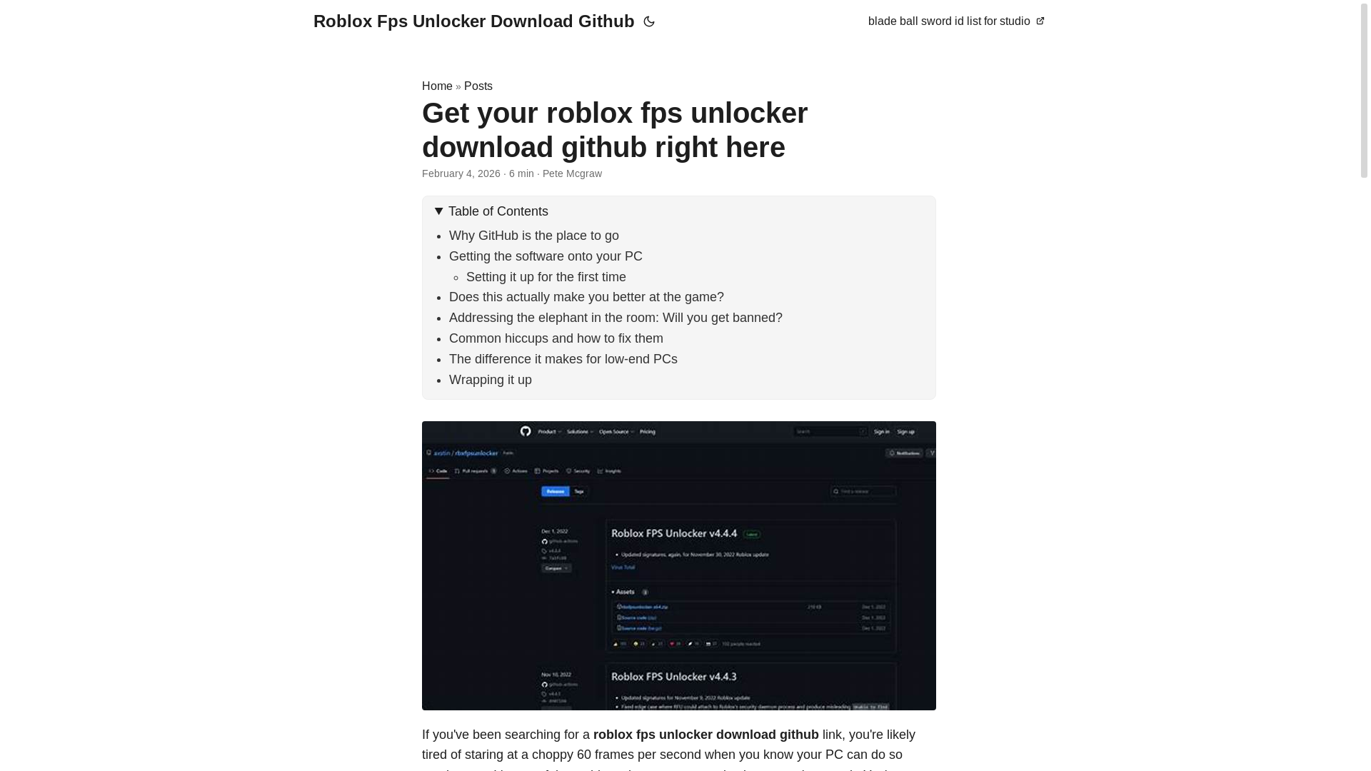 website screenshot of https://roblox-fps-unlocker-download-github.pages.dev/