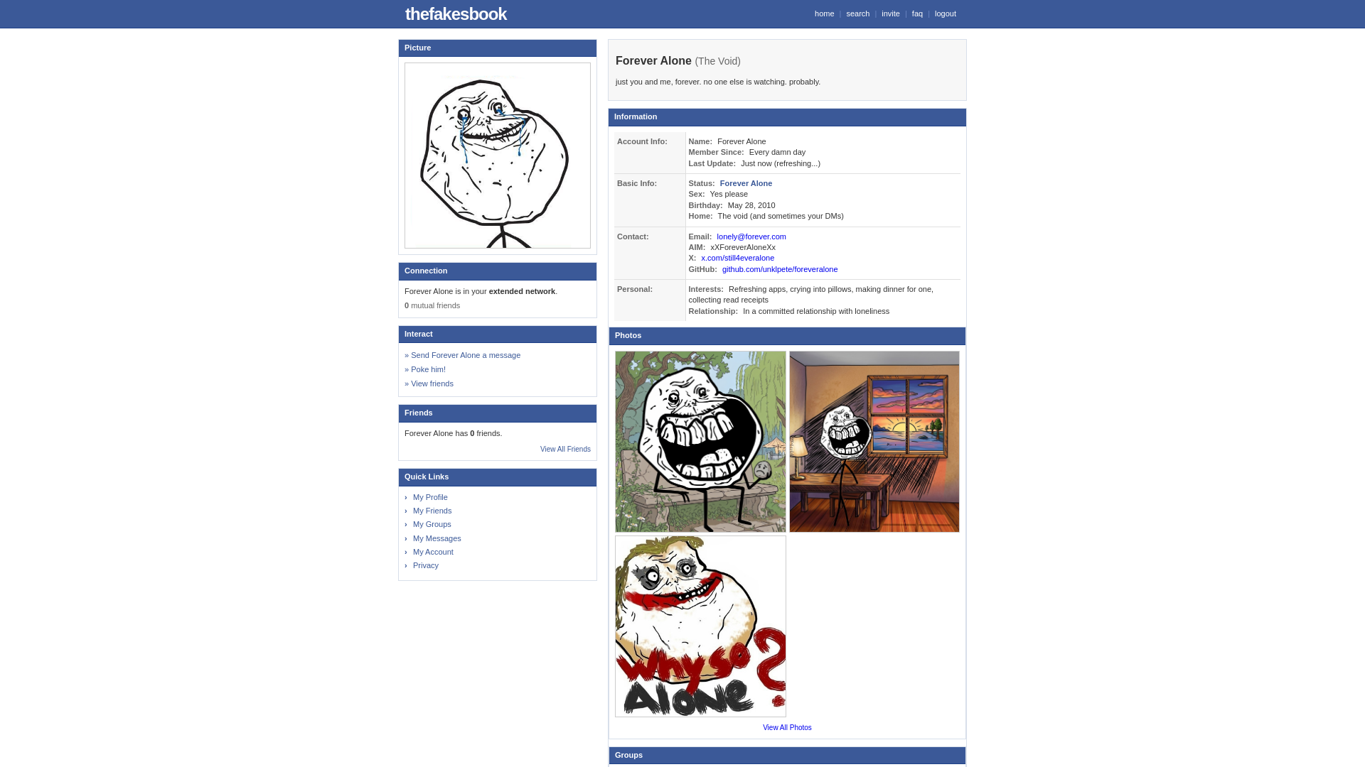 website screenshot of https://fakesbook.xyz/