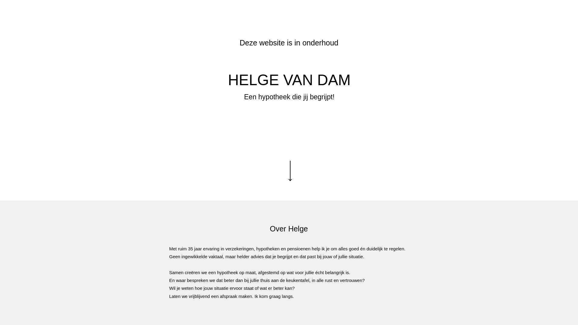 website screenshot of https://helgevandam.com/