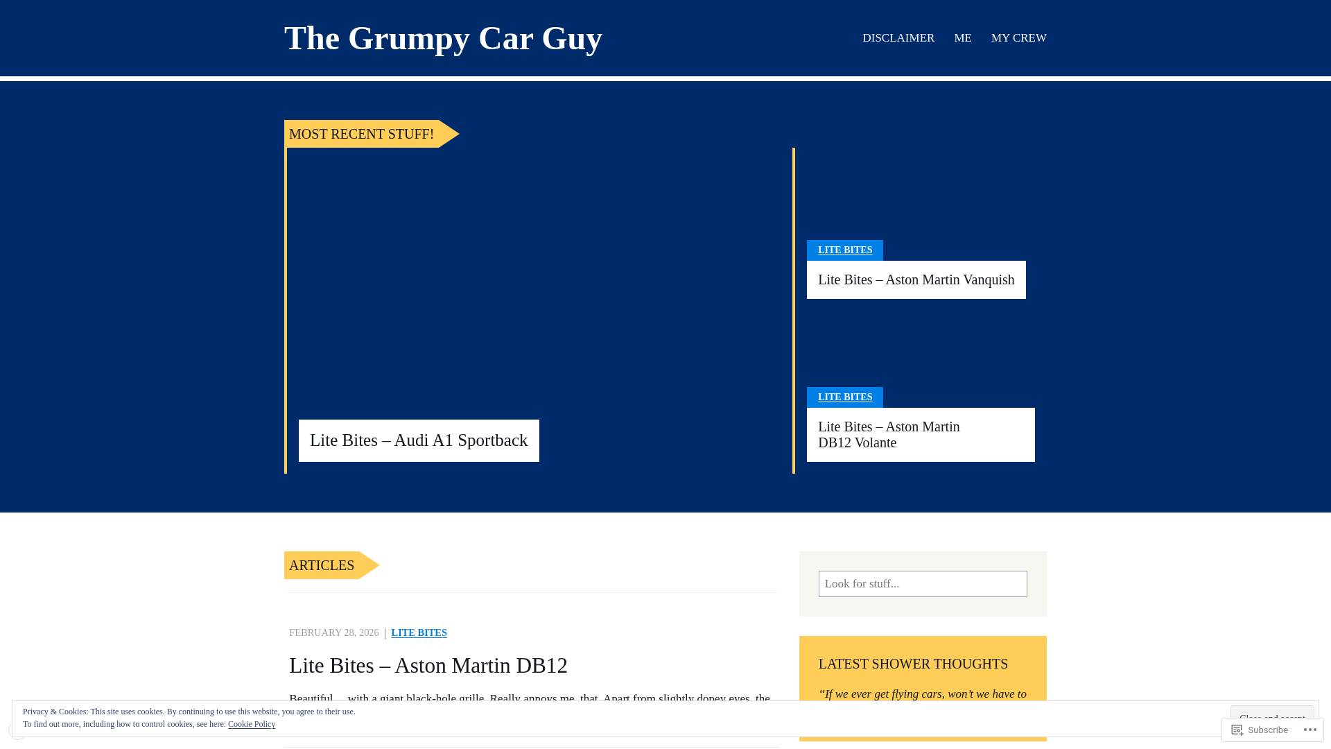 website screenshot of https://thegrumpycarguy.com/