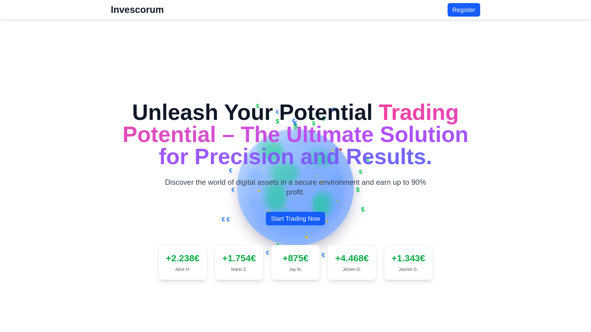 website screenshot of https://invescorum-official.com/