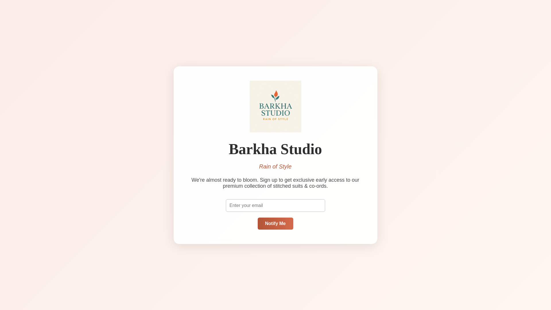 website screenshot of https://barkha-studio.com/