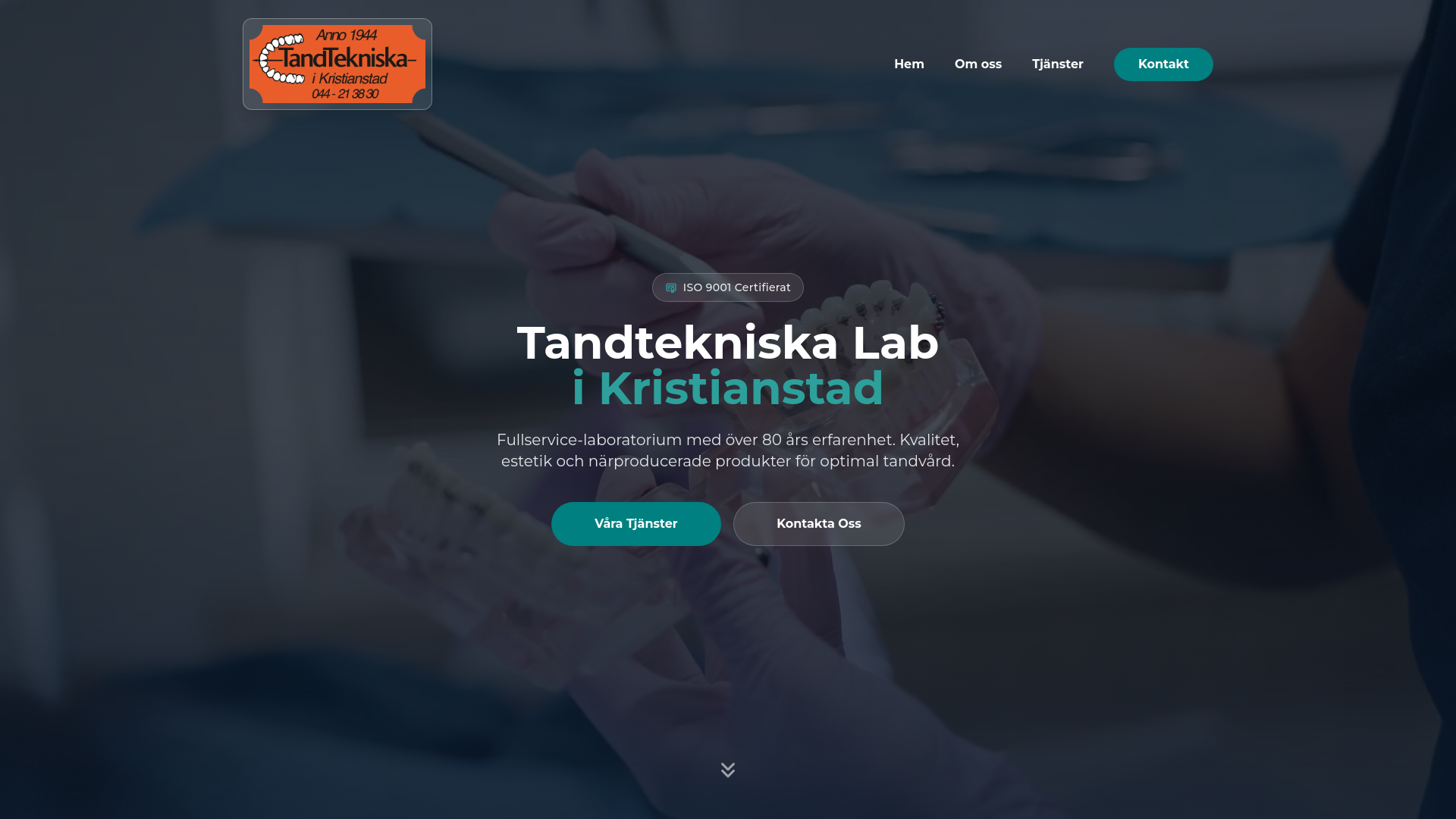 website screenshot of https://tandtekniska1944.se