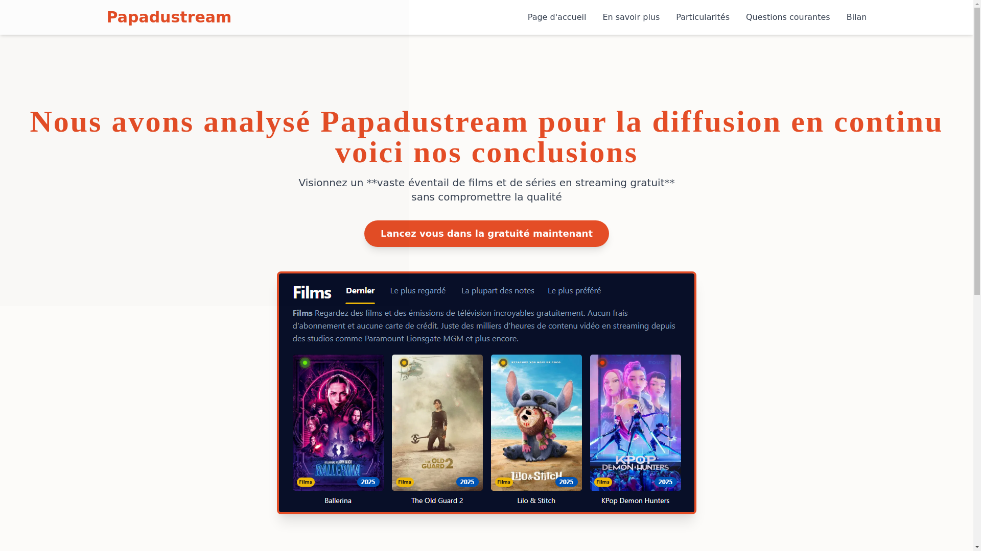 website screenshot of https://papadustream-p3es.pages.dev/