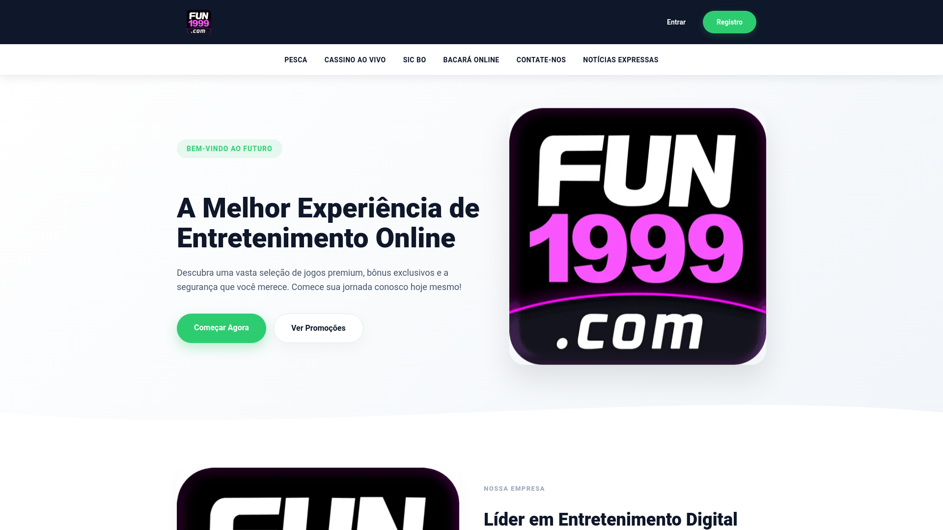 website screenshot of https://fun1999bets.com/
