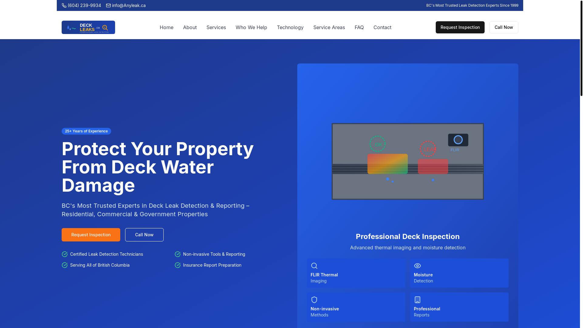 website screenshot of https://deckleaks.ca/