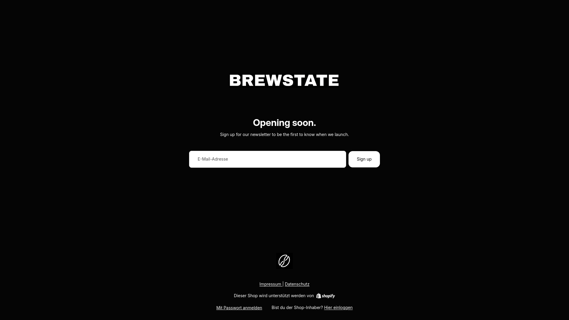 website screenshot of https://brewstate.de/