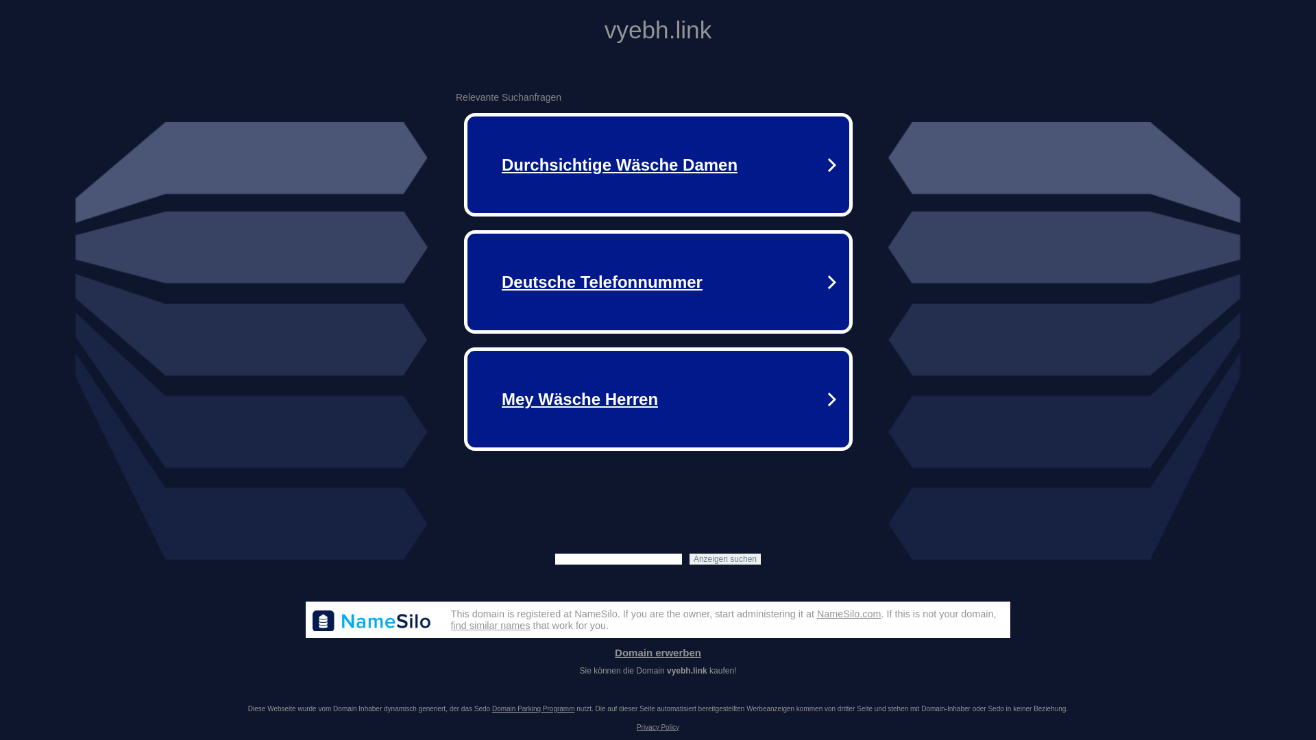 website screenshot of https://vyebh.link/