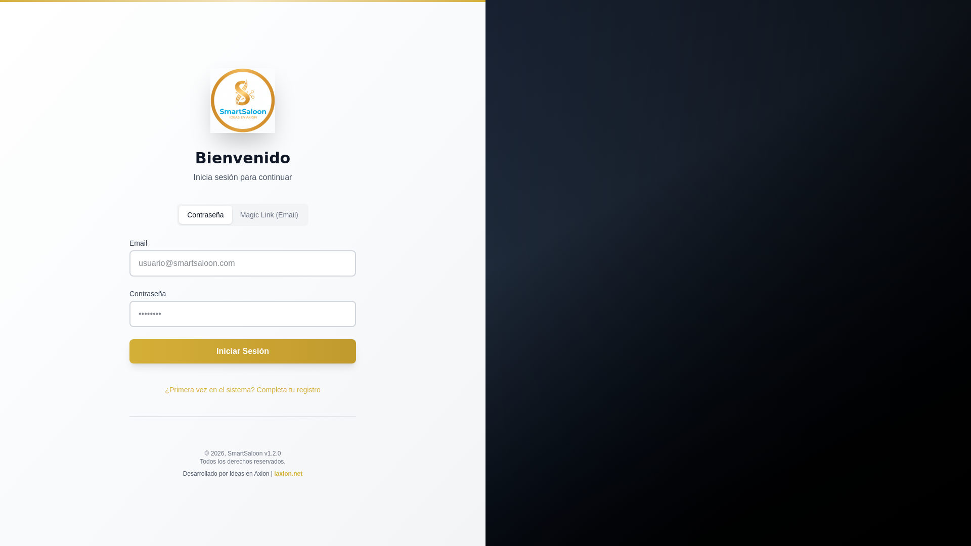 website screenshot of https://smartsaloon.ar