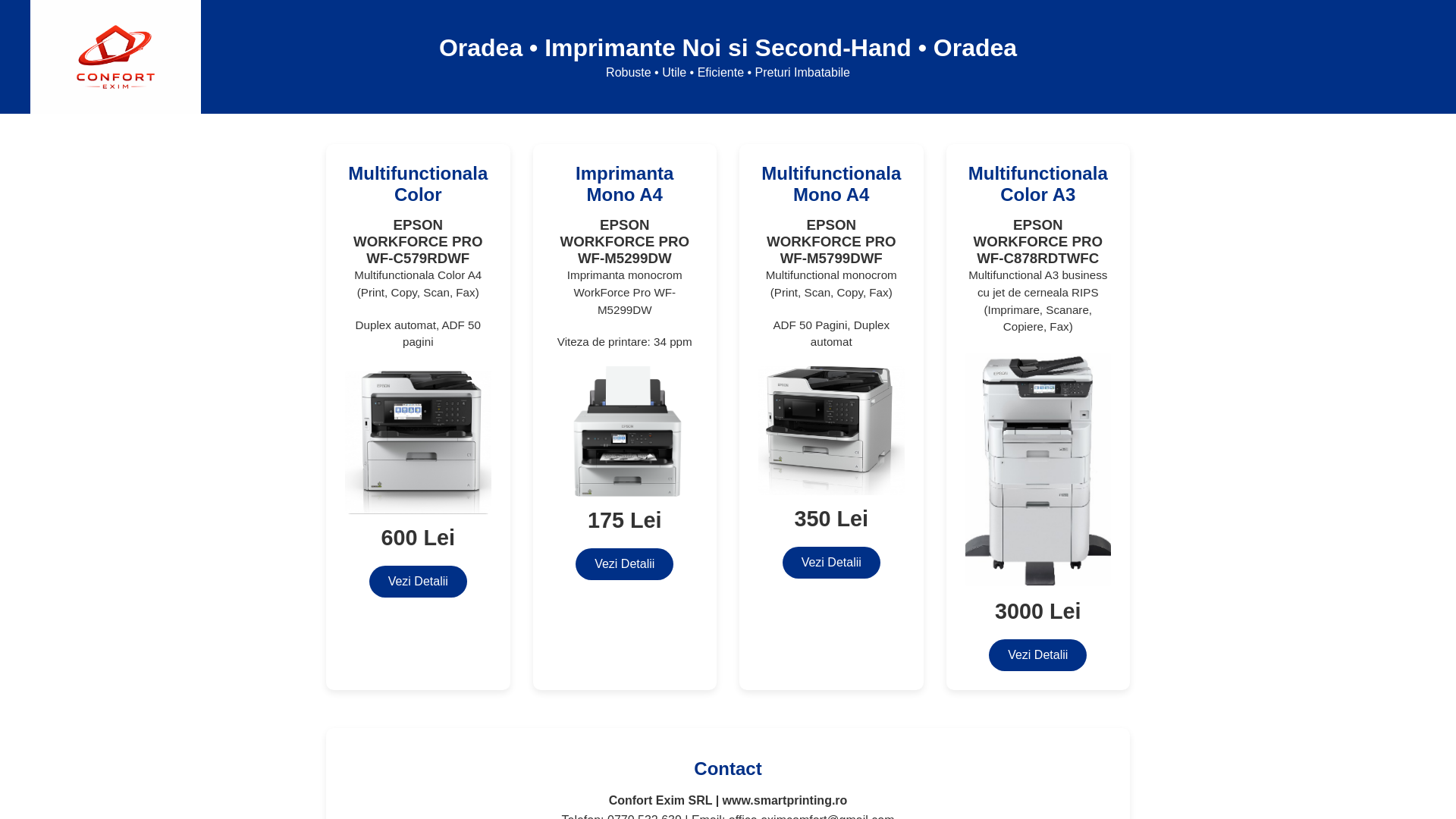 website screenshot of https://smartprinting.ro/