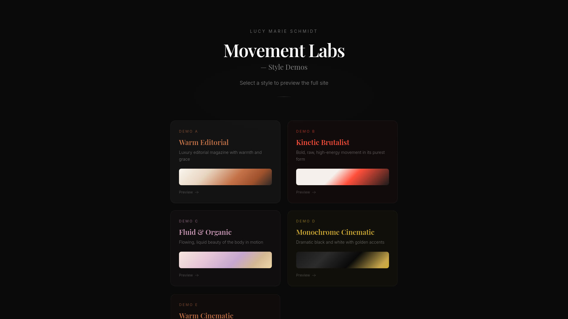website screenshot of https://movement-labs.de/