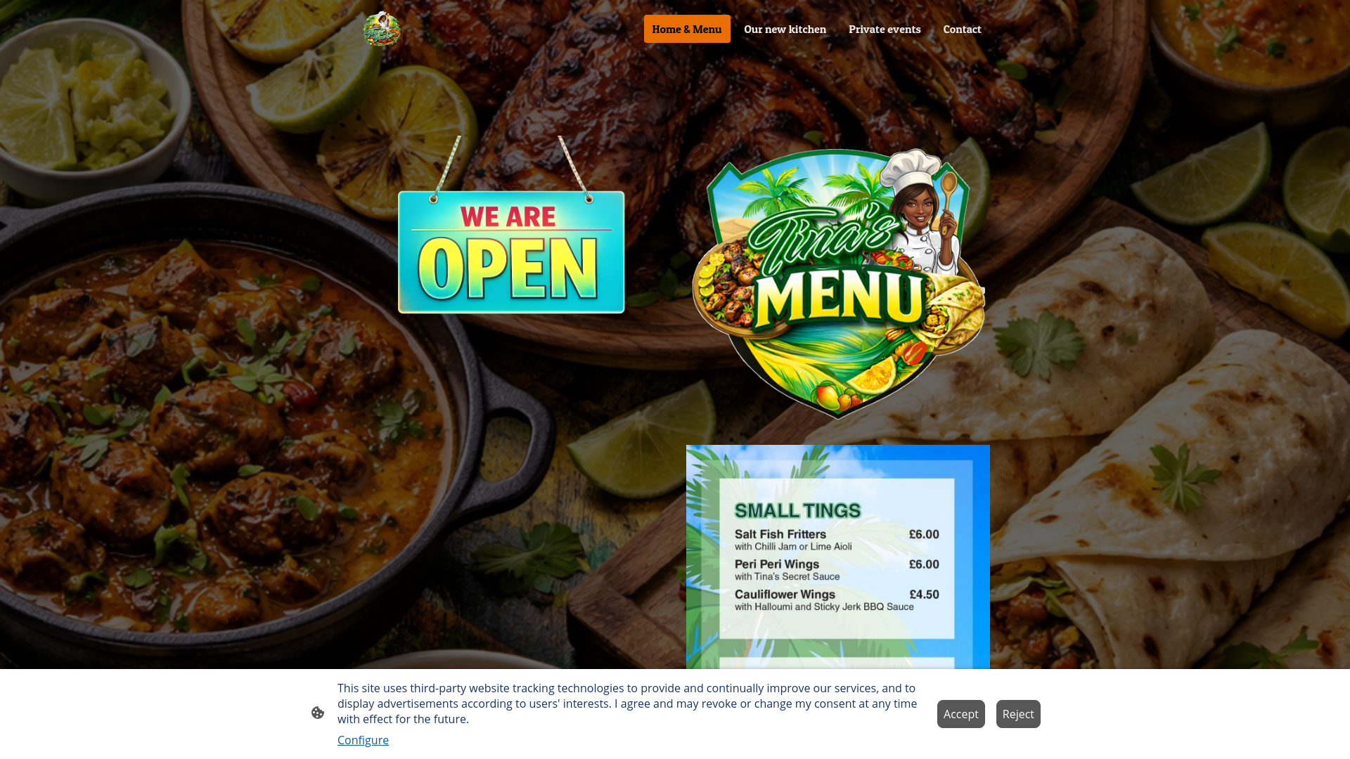 website screenshot of https://tinastucker.co.uk