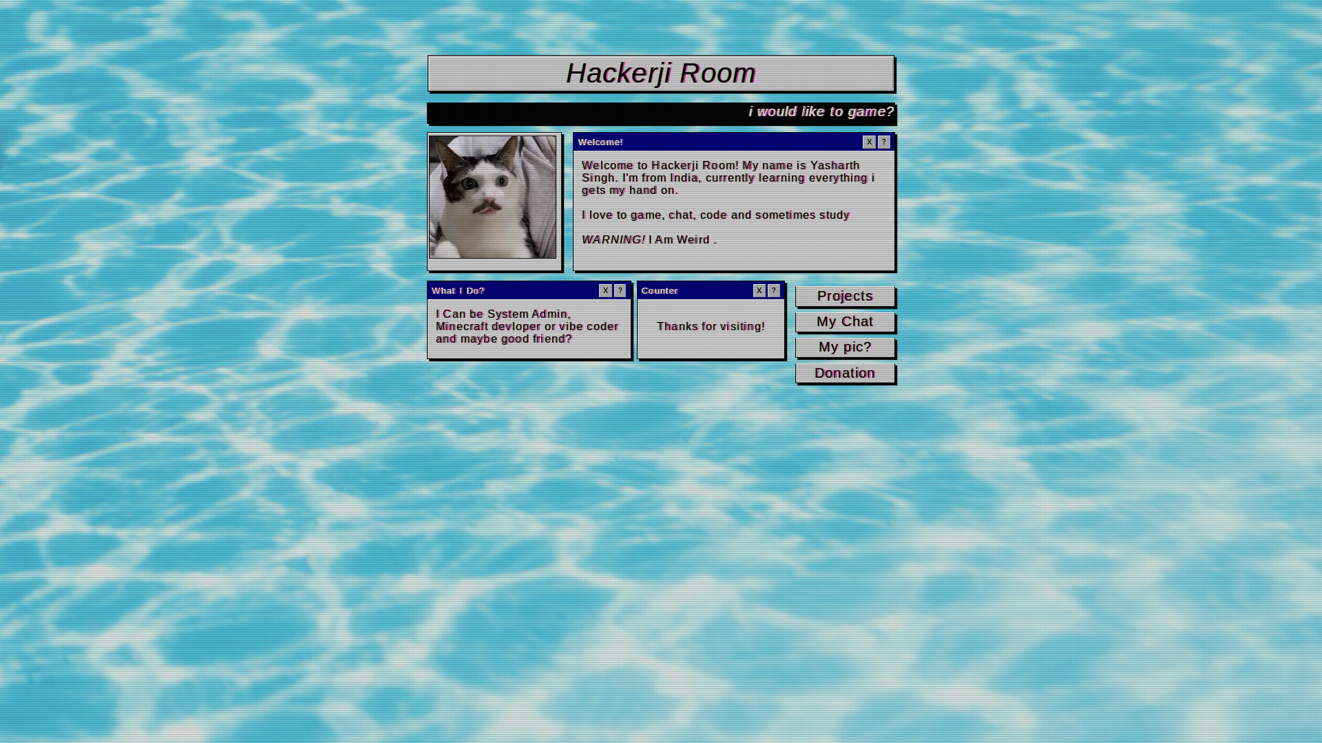 website screenshot of https://hackerji.pages.dev/