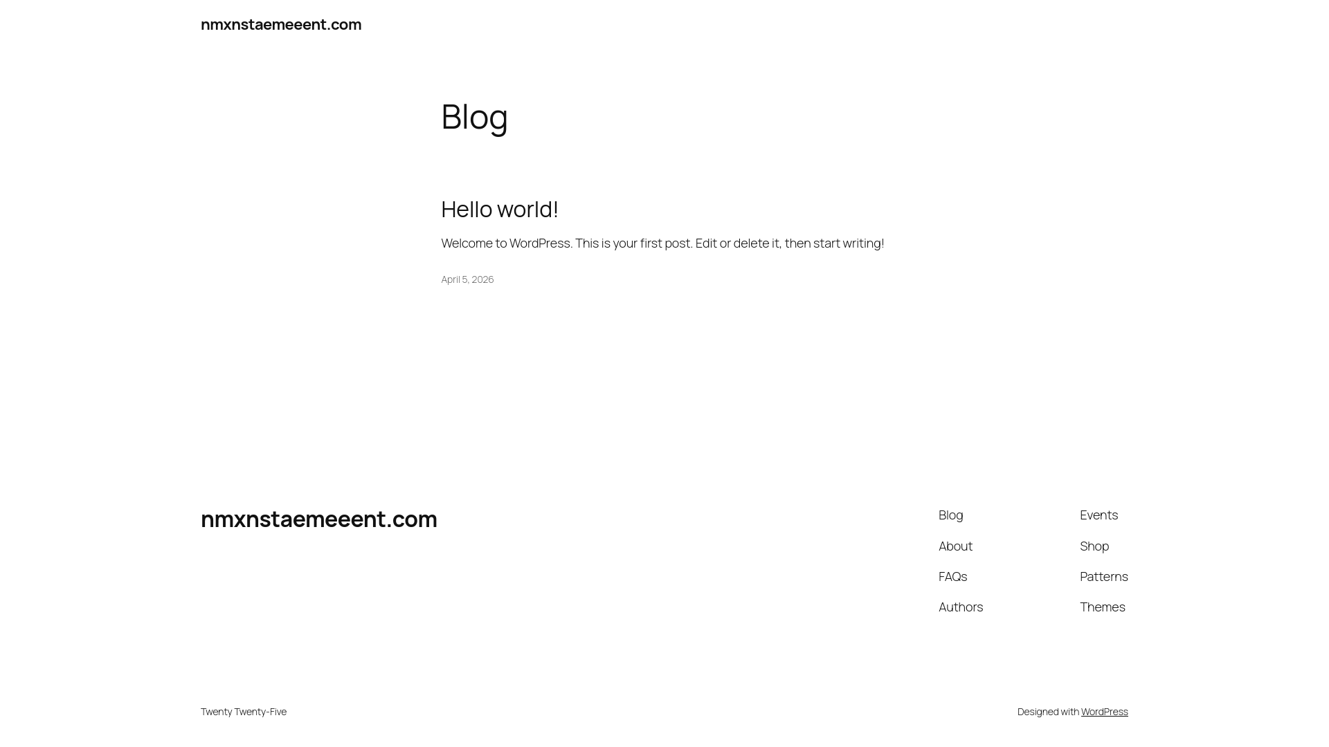 website screenshot of https://nmxnstaemeeent.com