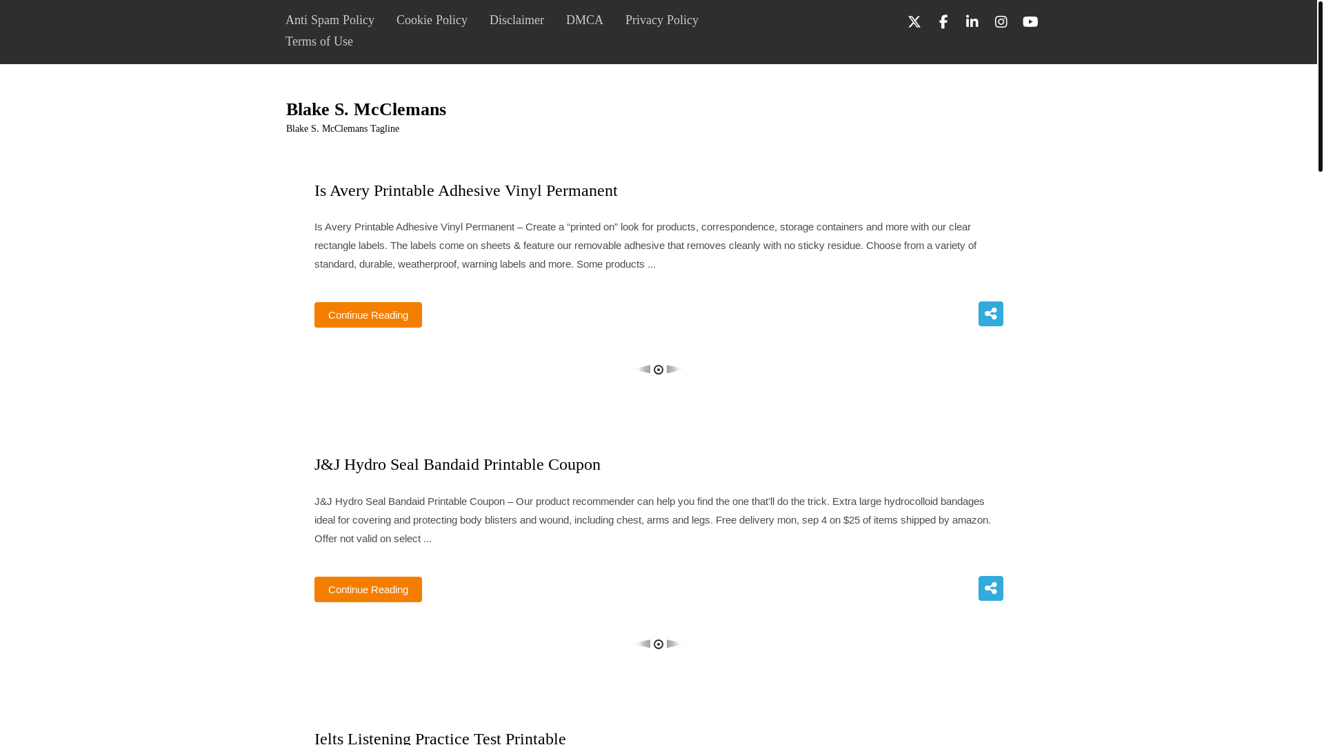 website screenshot of https://blakesmcclemans.pages.dev/