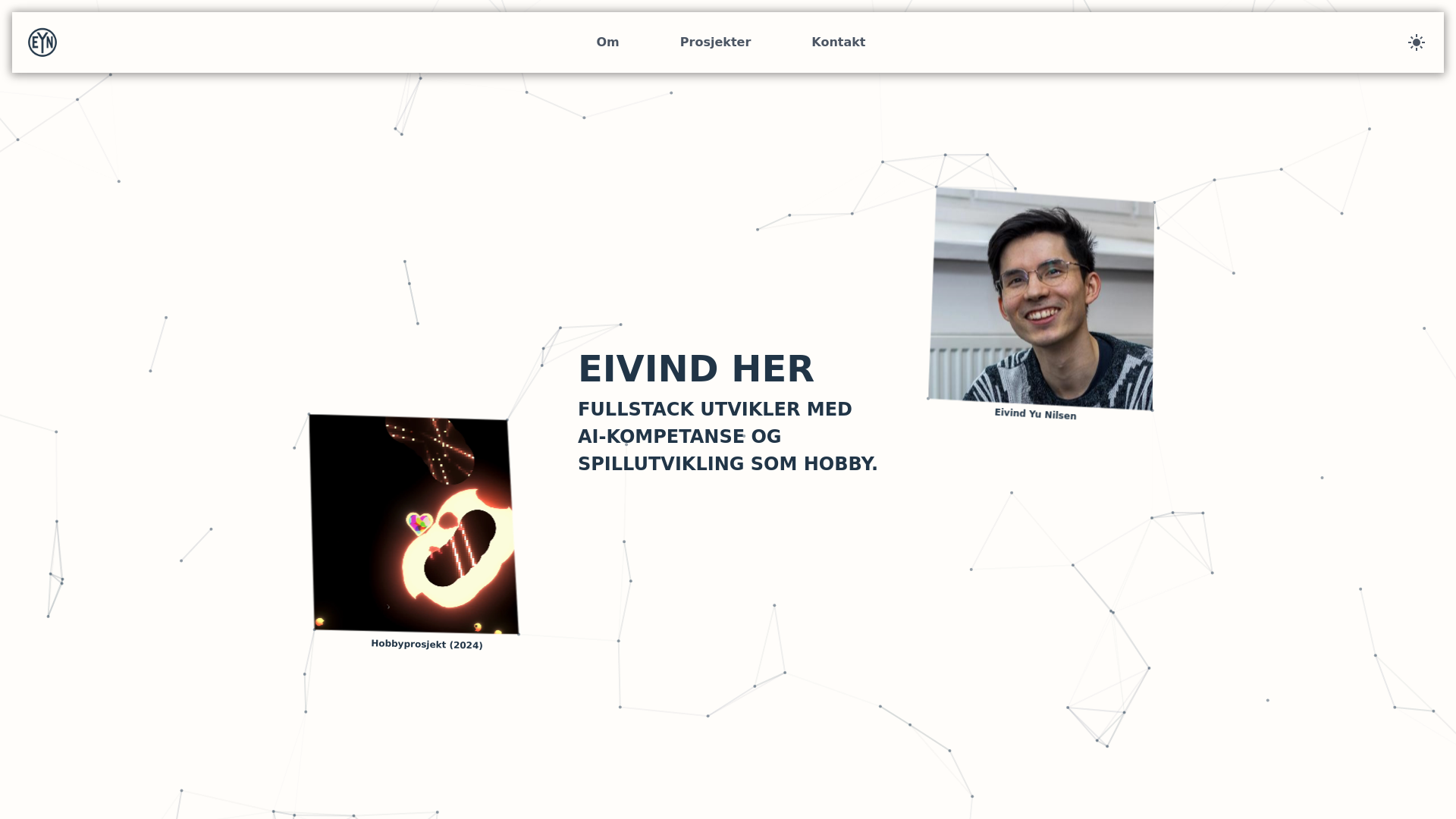 website screenshot of https://eivindyunilsen.com/