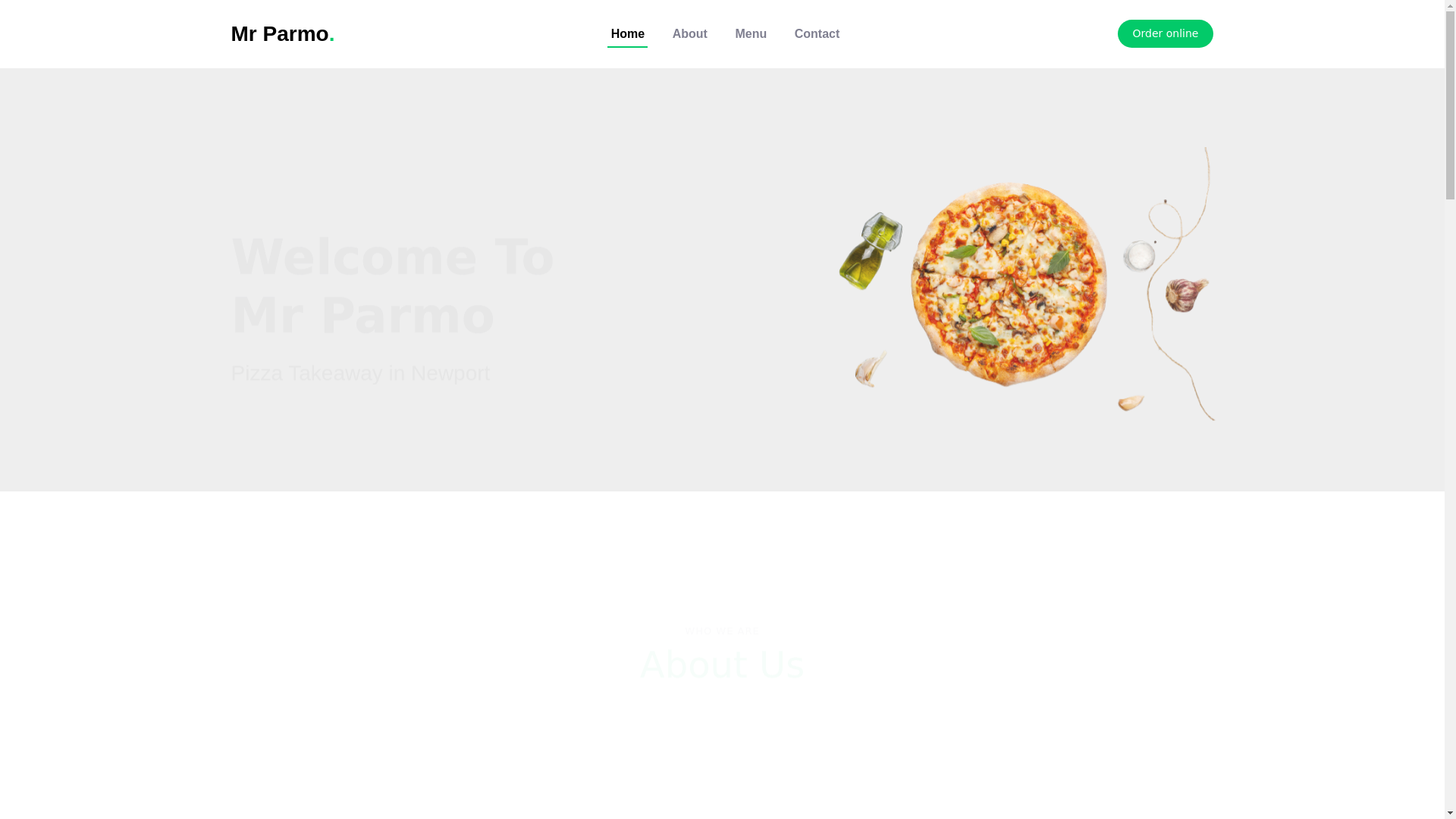 website screenshot of https://mrparmopizzanewport.co.uk/