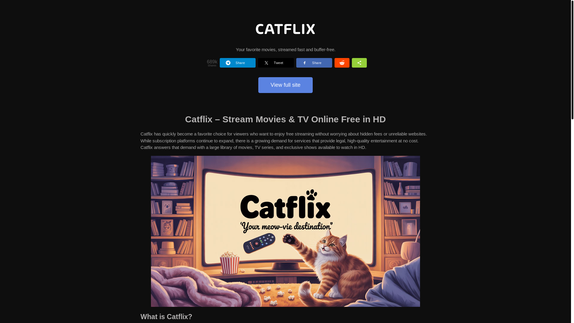 website screenshot of https://catflix.art/