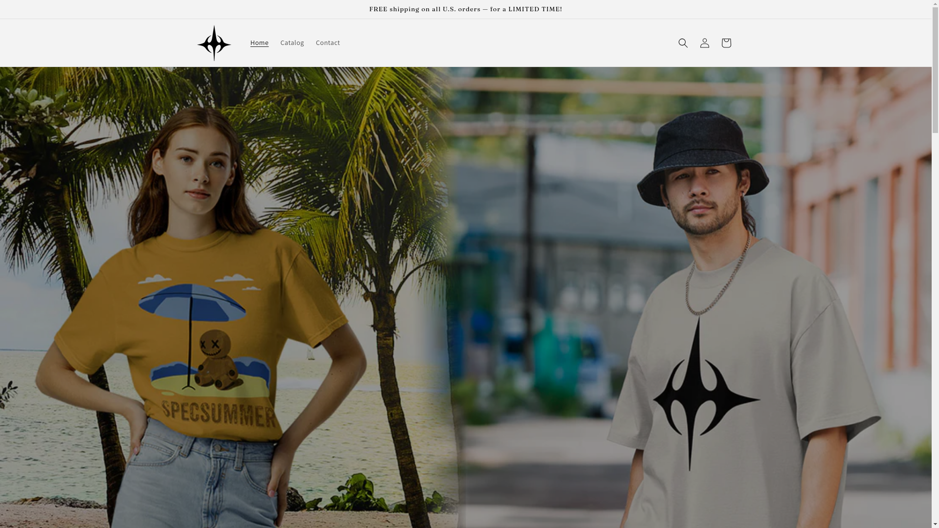 website screenshot of https://tspecter.shop/