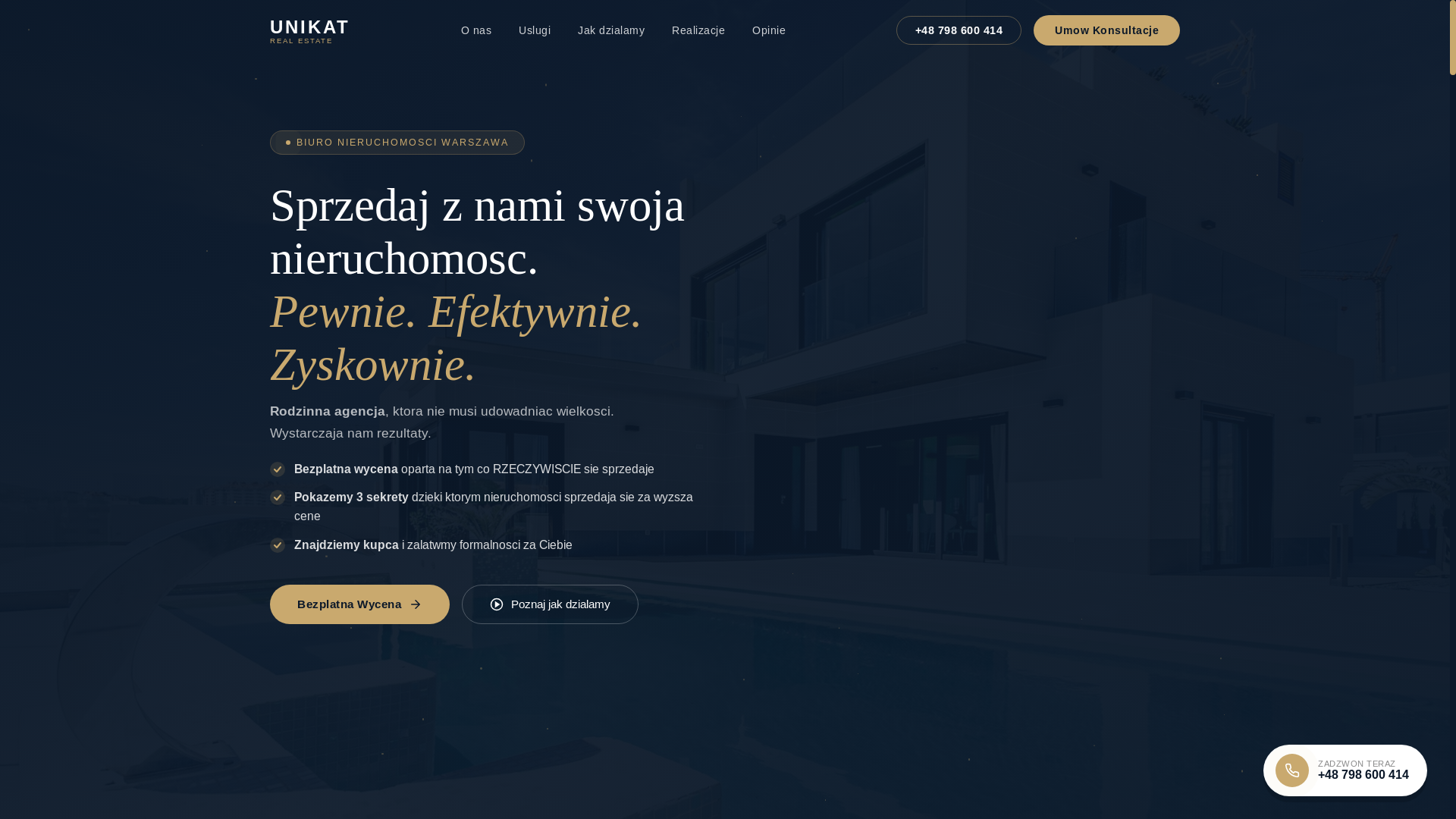 website screenshot of https://unikat-landing.pages.dev/