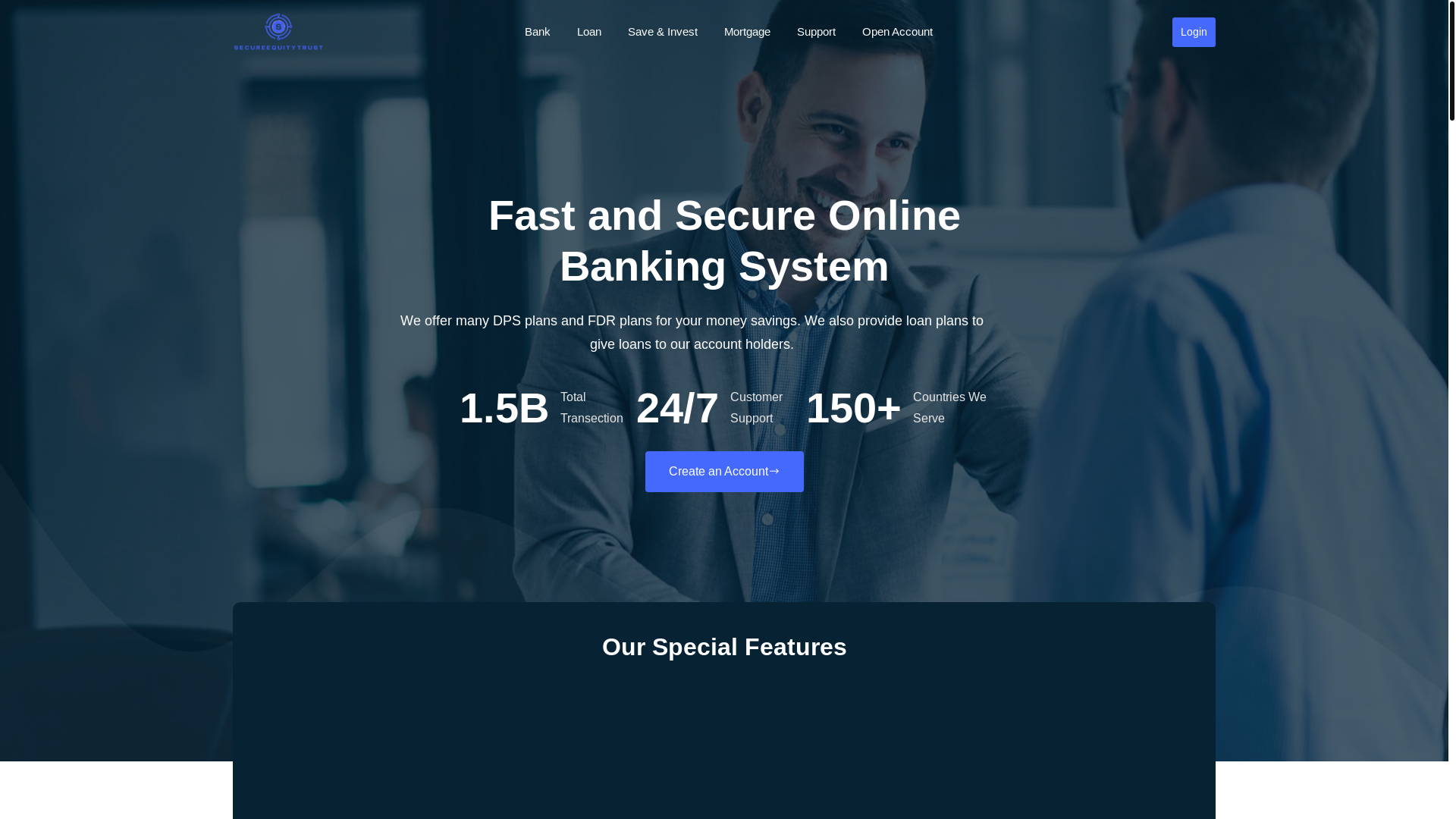 website screenshot of https://securetrustequity.live/