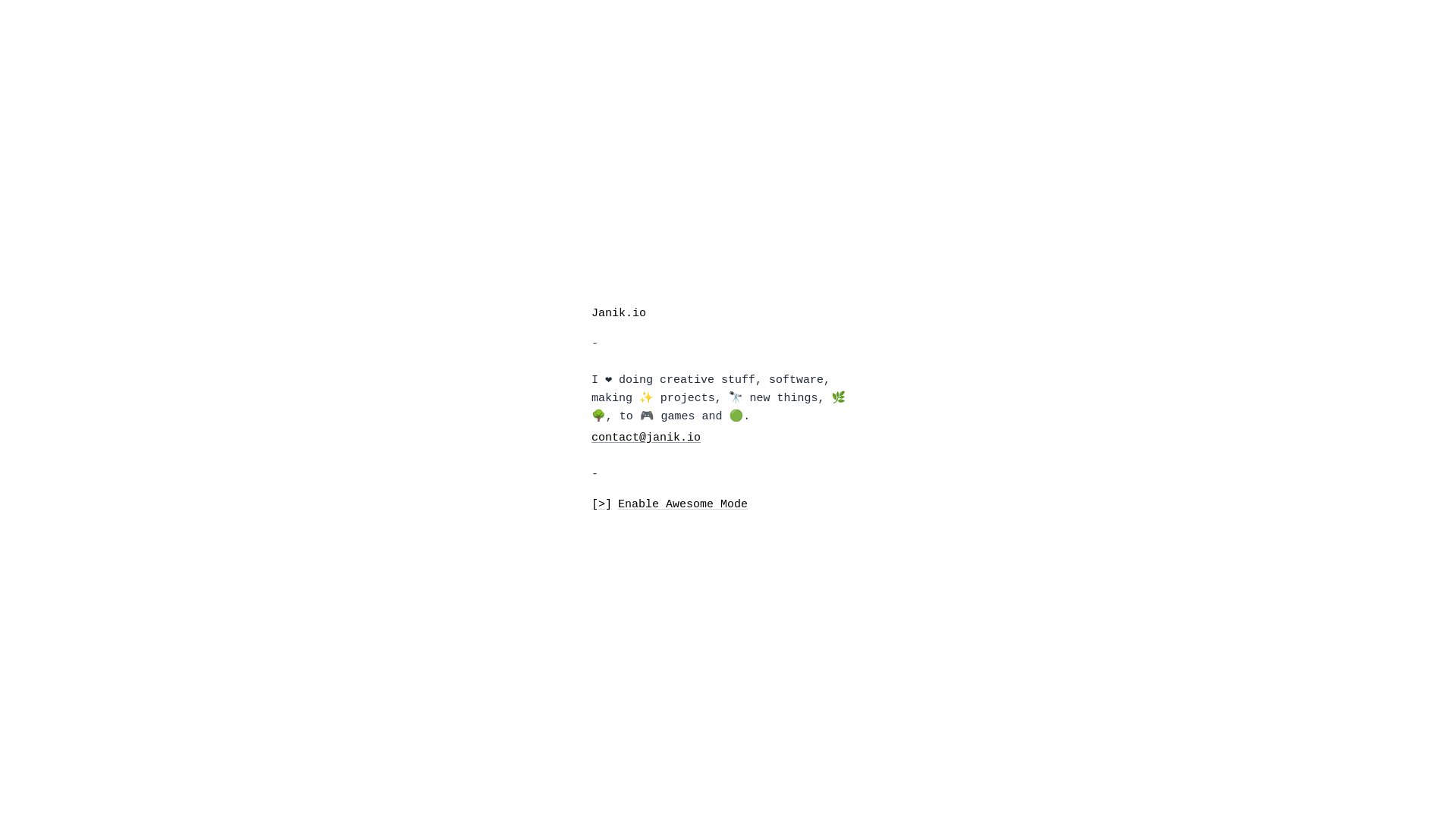 website screenshot of https://janik-personal-page.pages.dev/