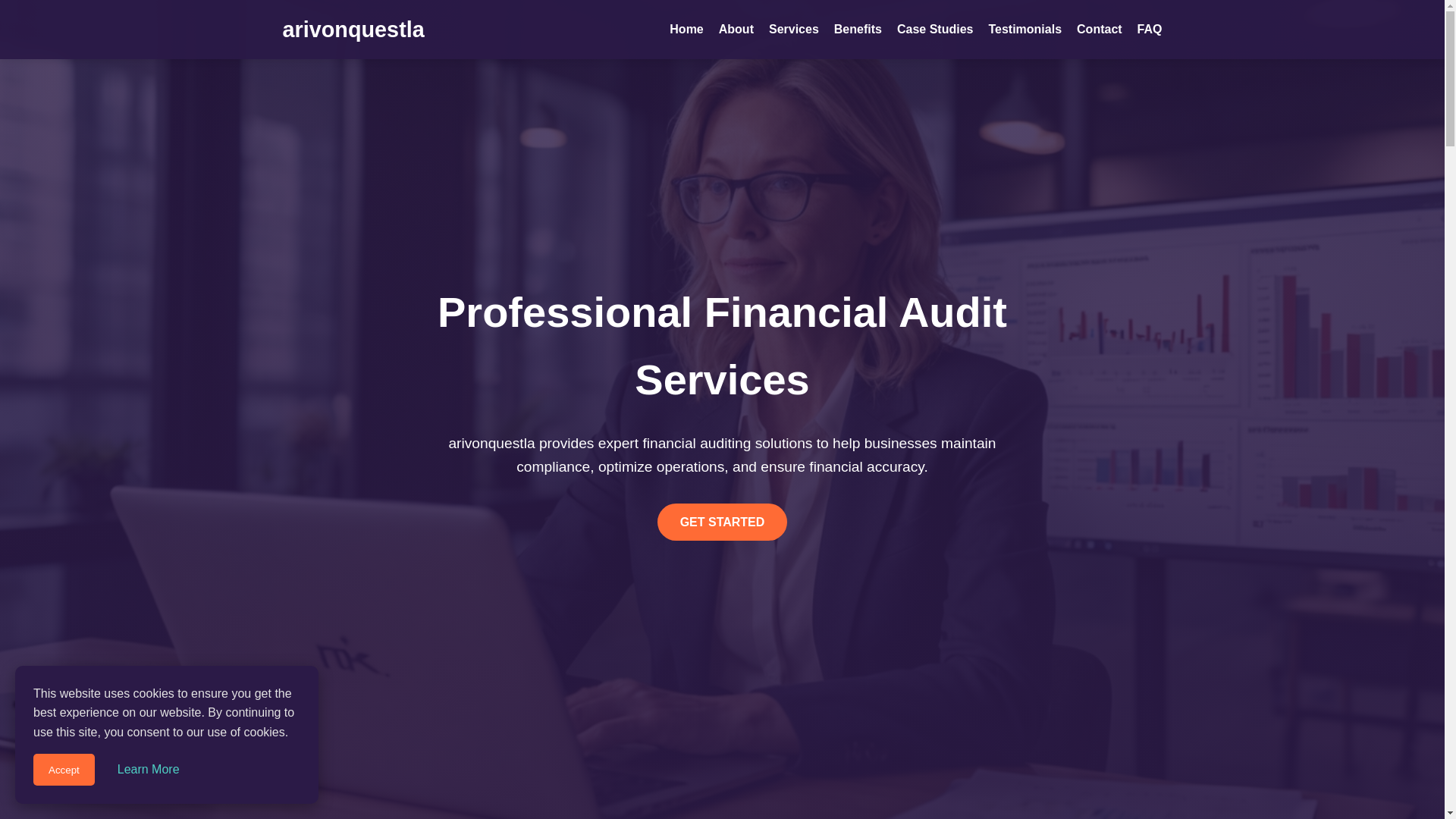 website screenshot of https://arivonquestla.com