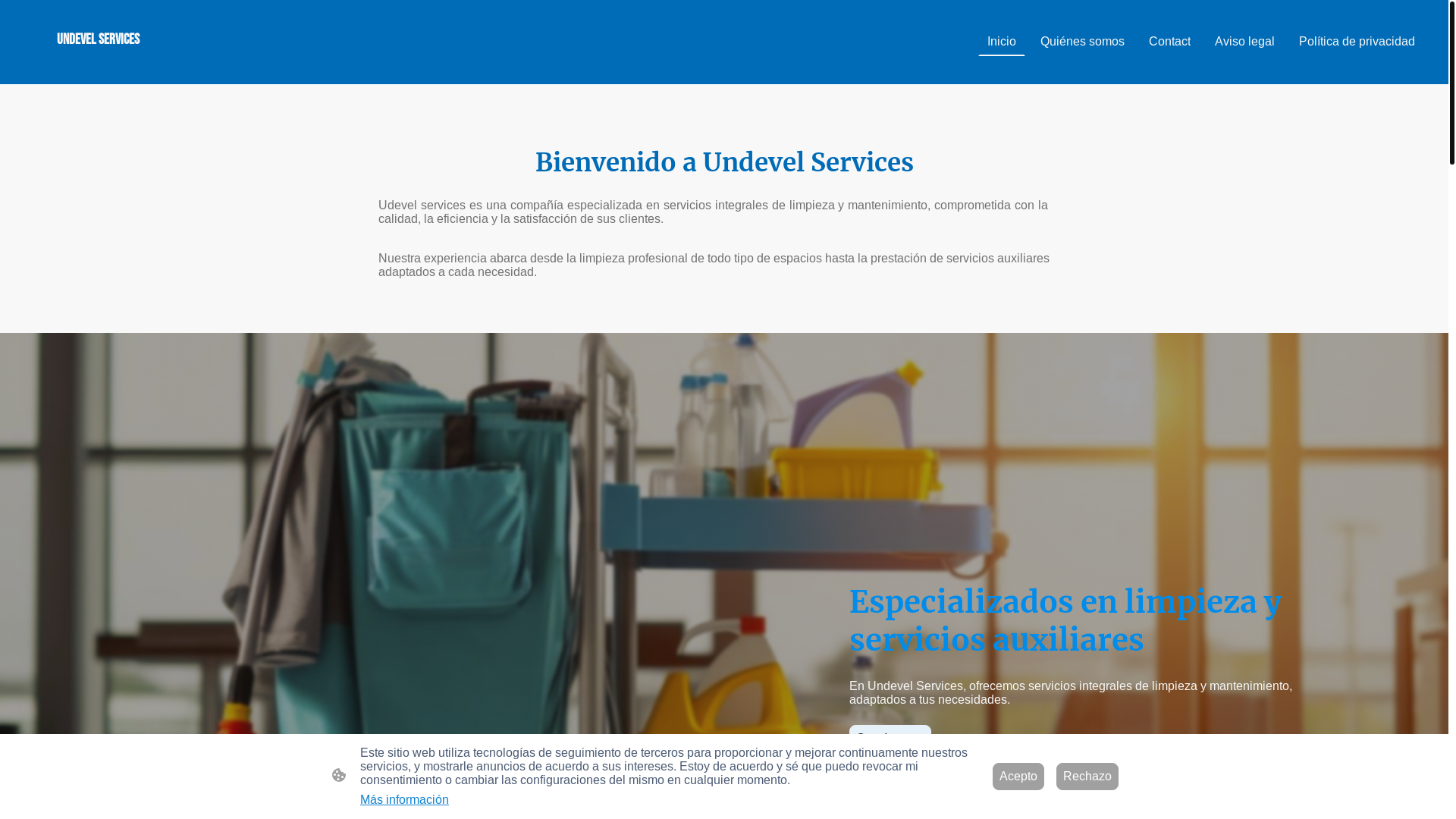 website screenshot of https://undevelservices.es/