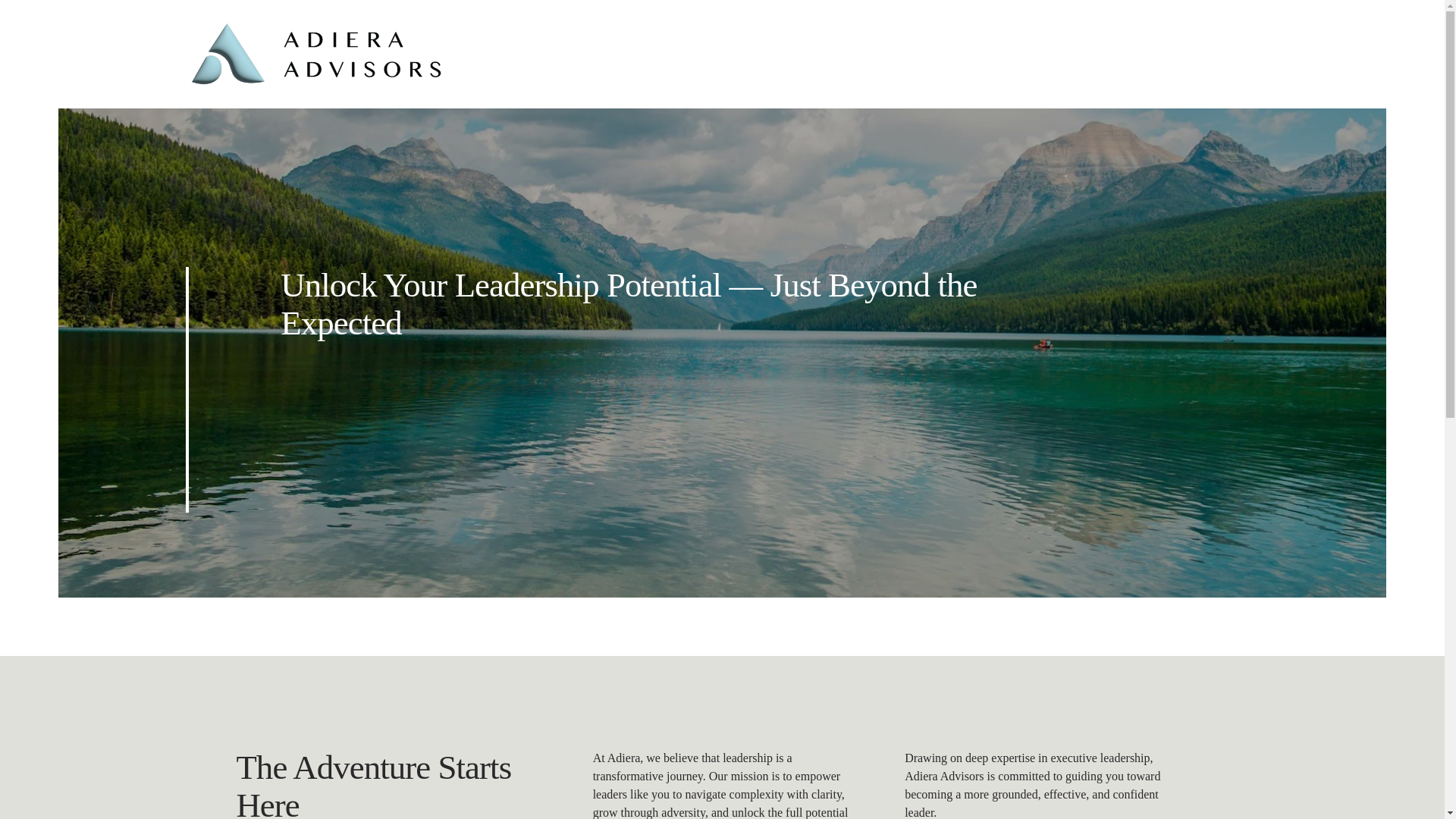 website screenshot of https://adieraadvisors.com/
