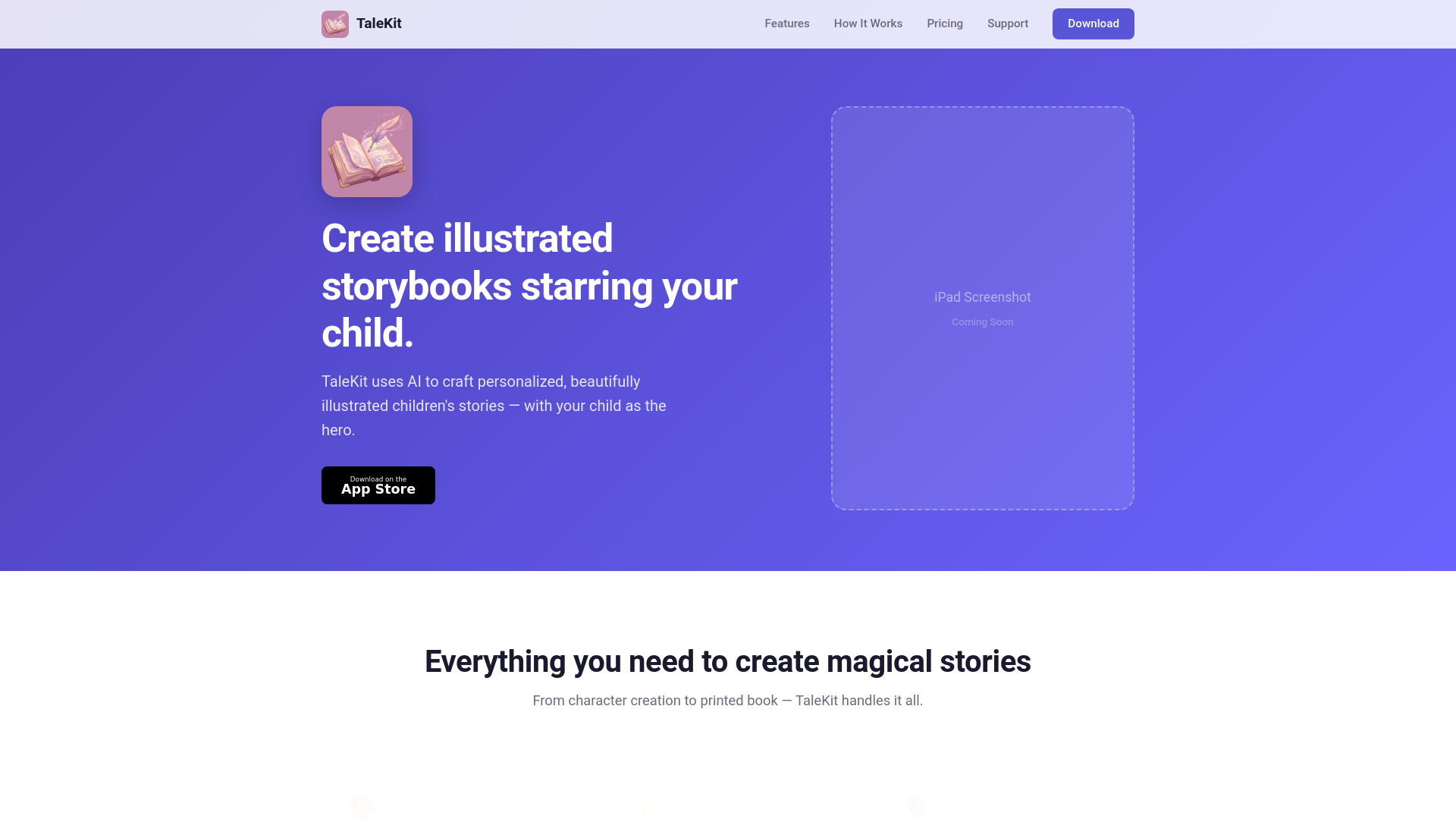 website screenshot of https://talekit.pages.dev/