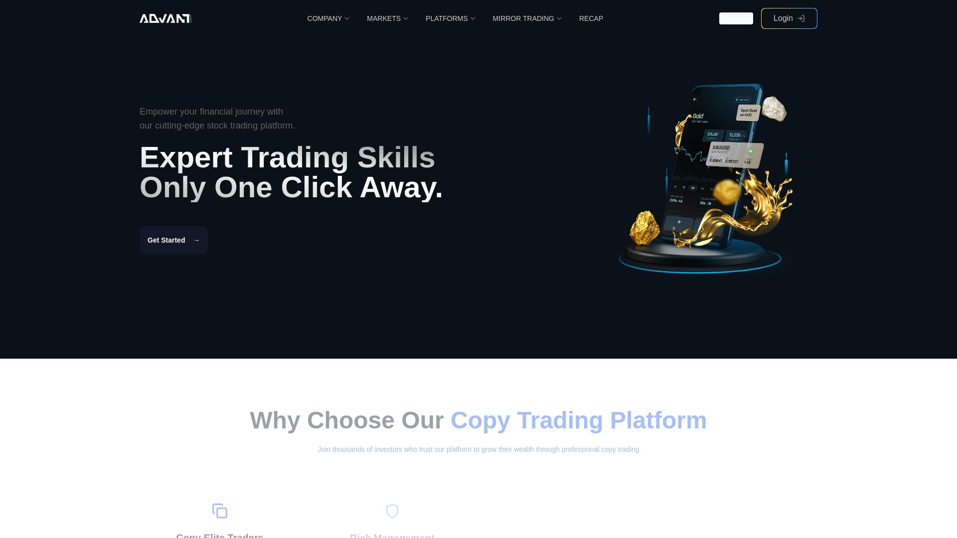 website screenshot of https://www.advantcrest.com/