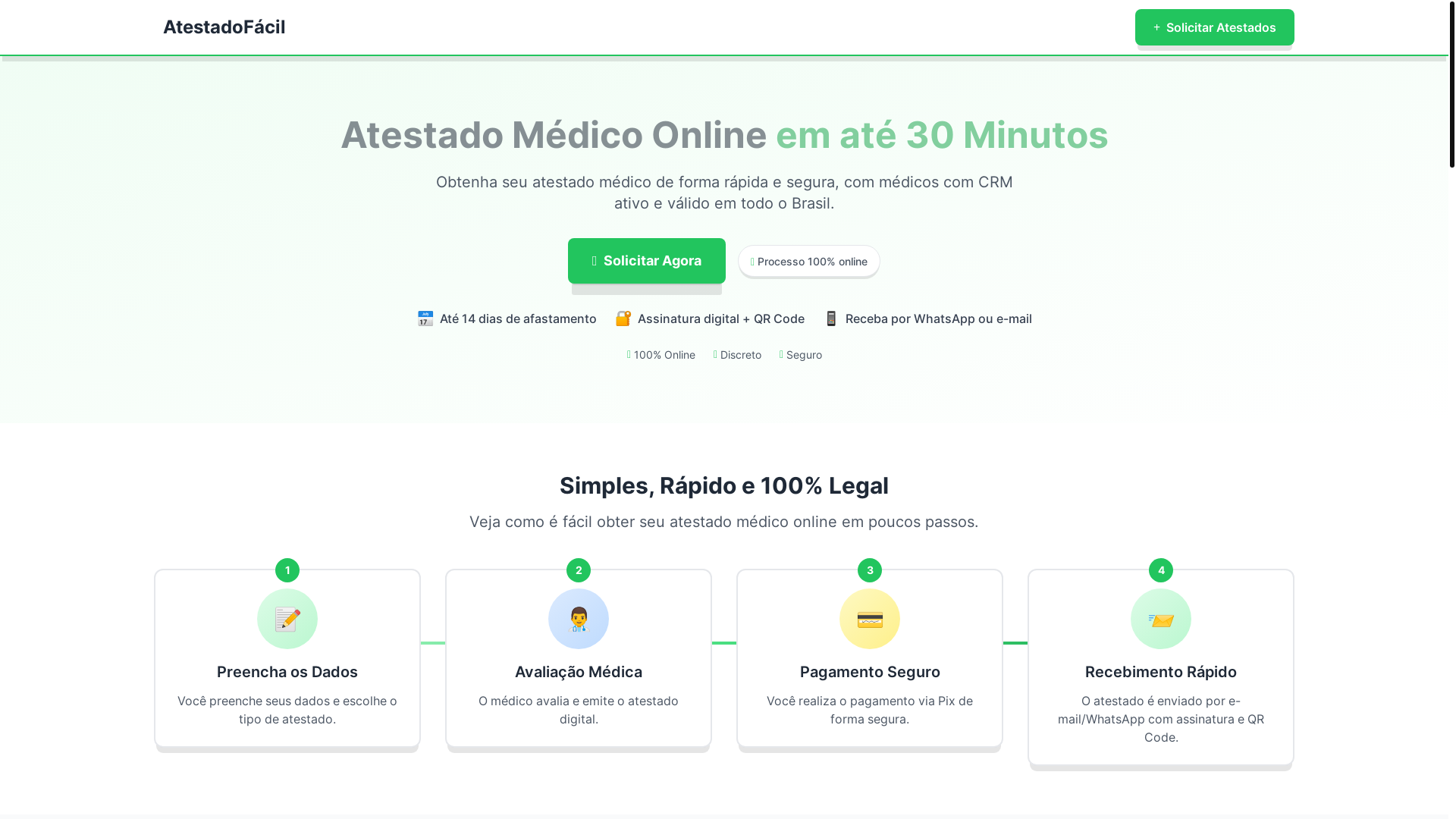 website screenshot of https://atestado-facil.online/
