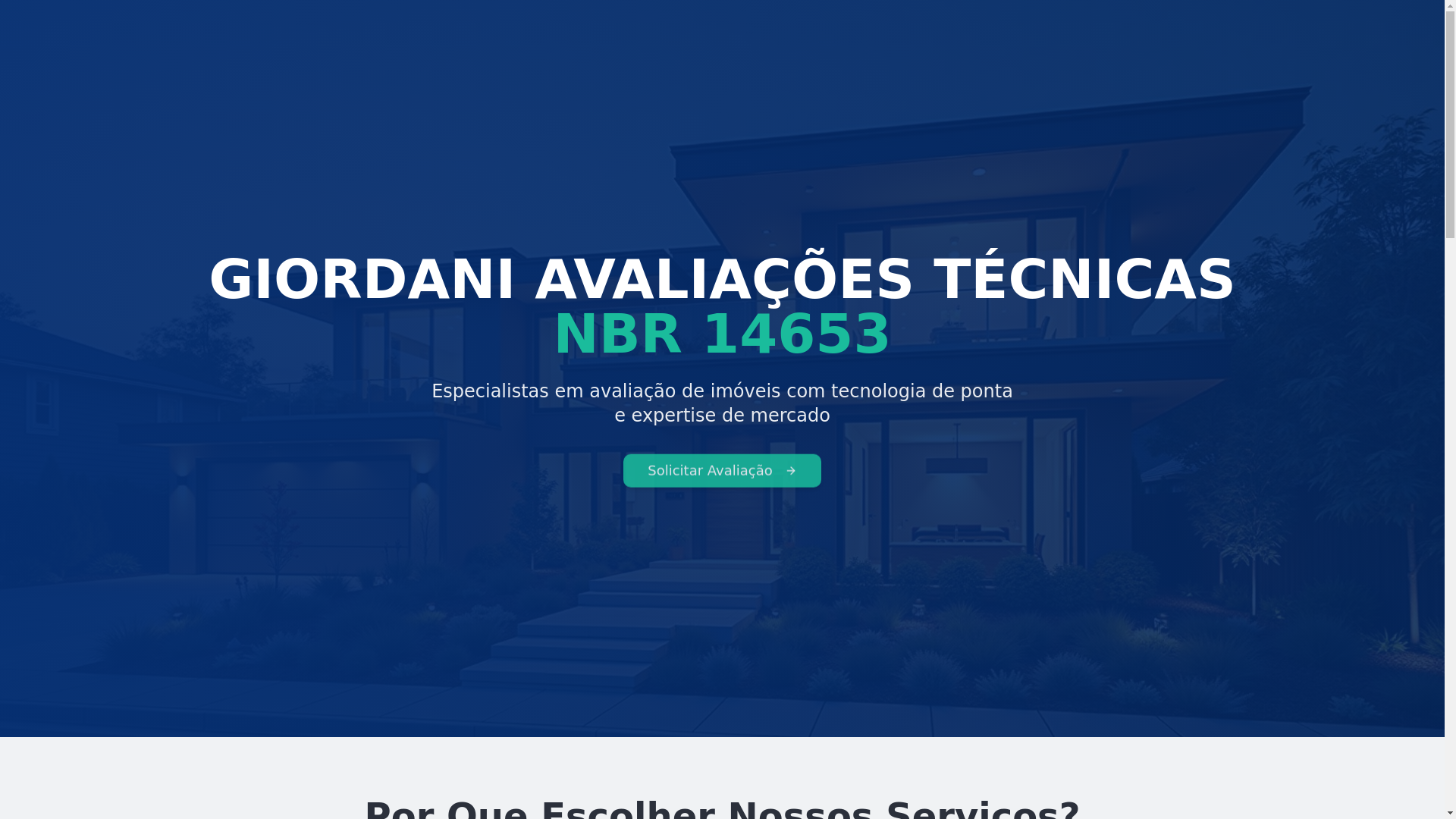 website screenshot of https://giordaniavaliacoes.com.br/