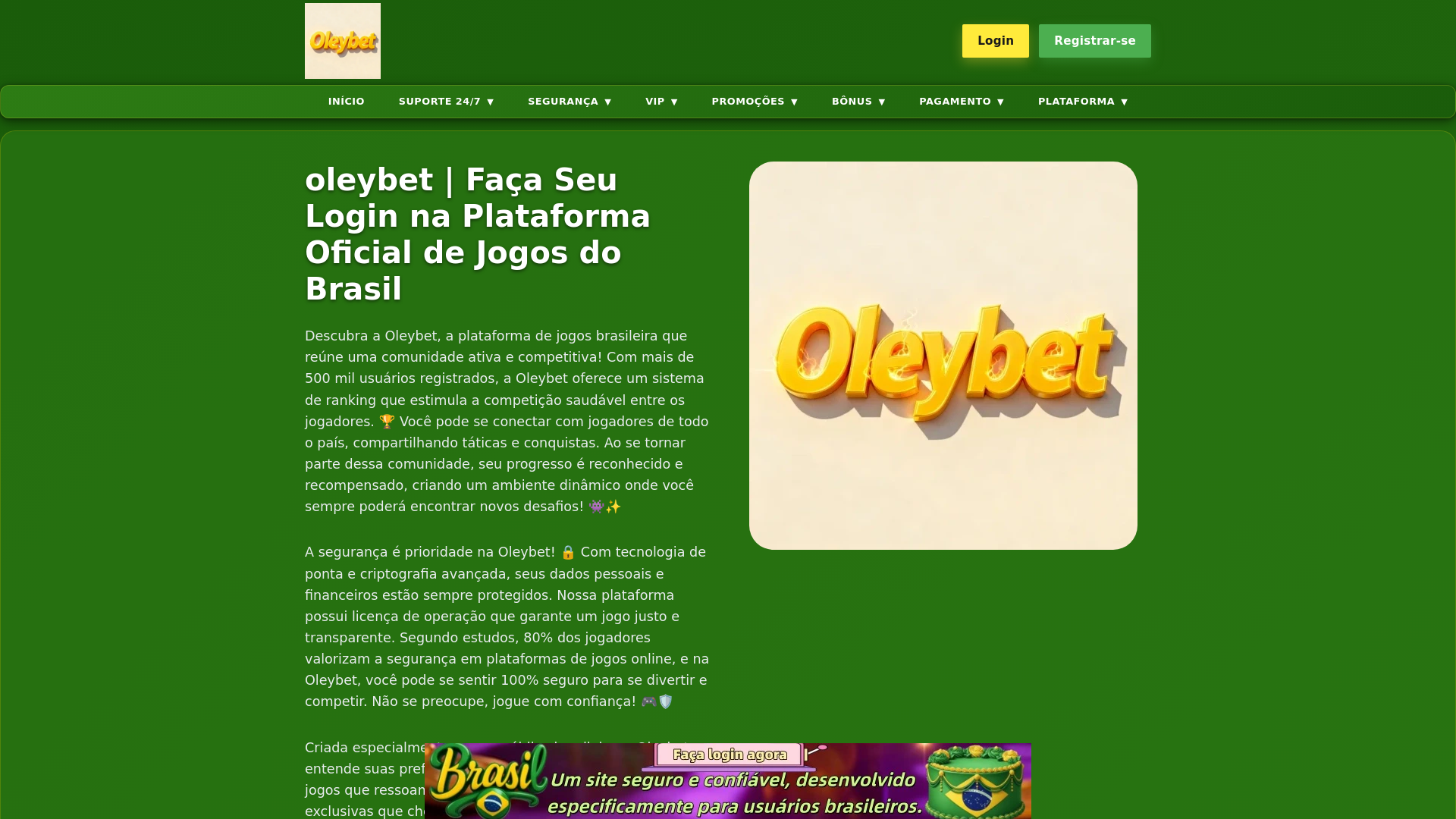 website screenshot of https://oleybety.com