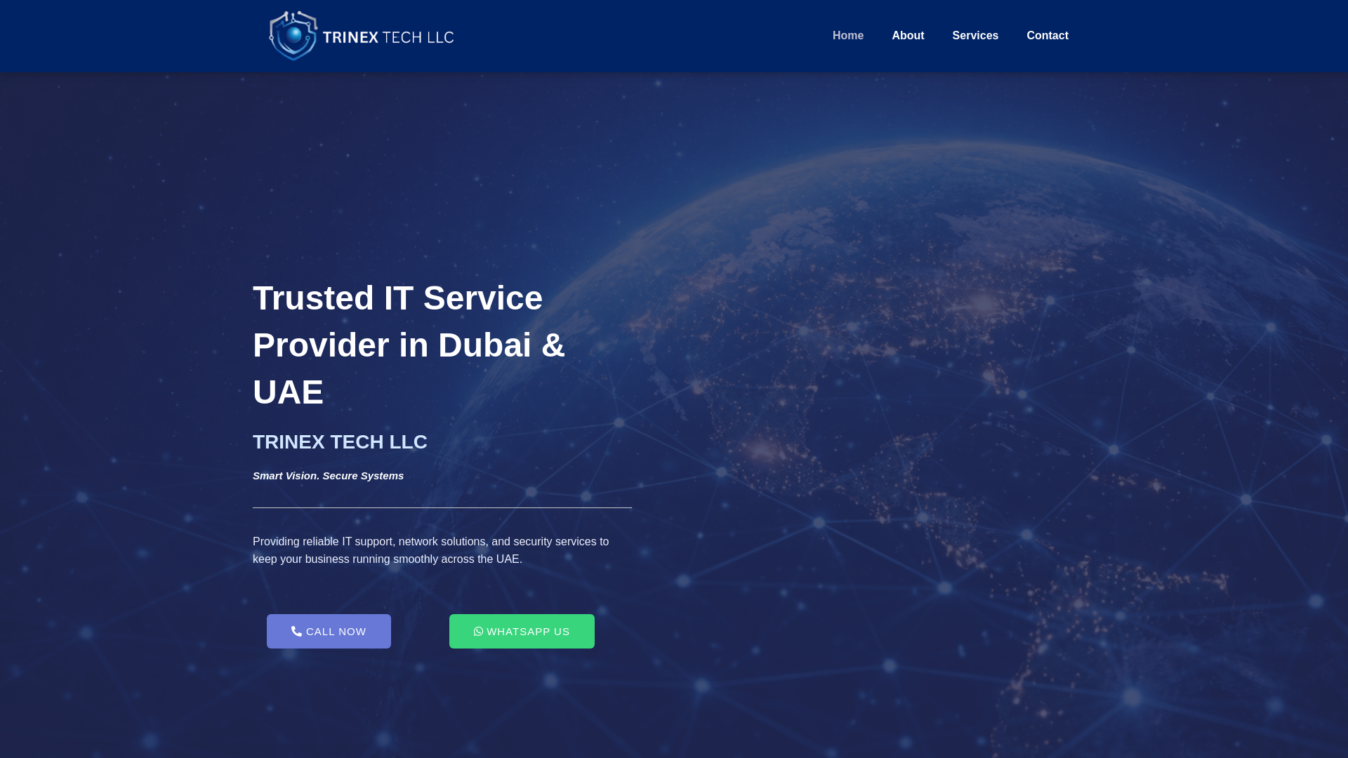 website screenshot of https://trinextechie.com/