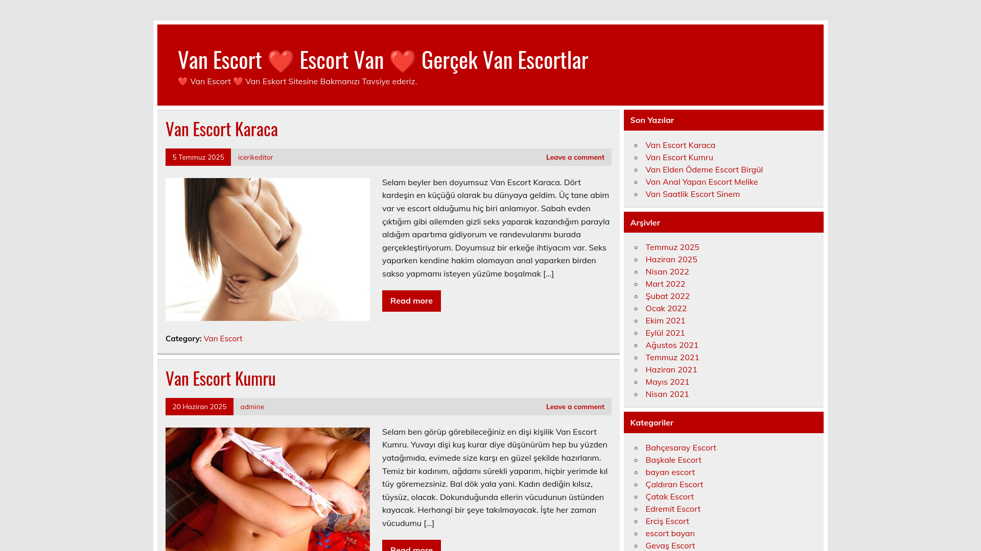 website screenshot of https://vanescortgirl.click/