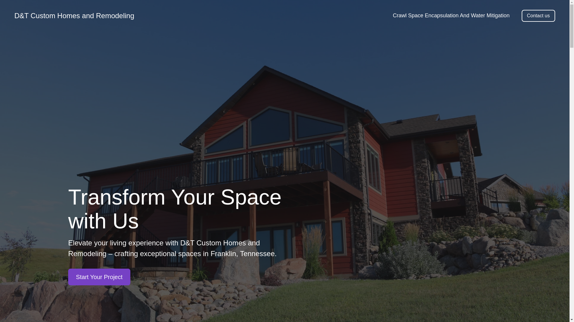 website screenshot of https://dtcustomhousesandremodeling.net/