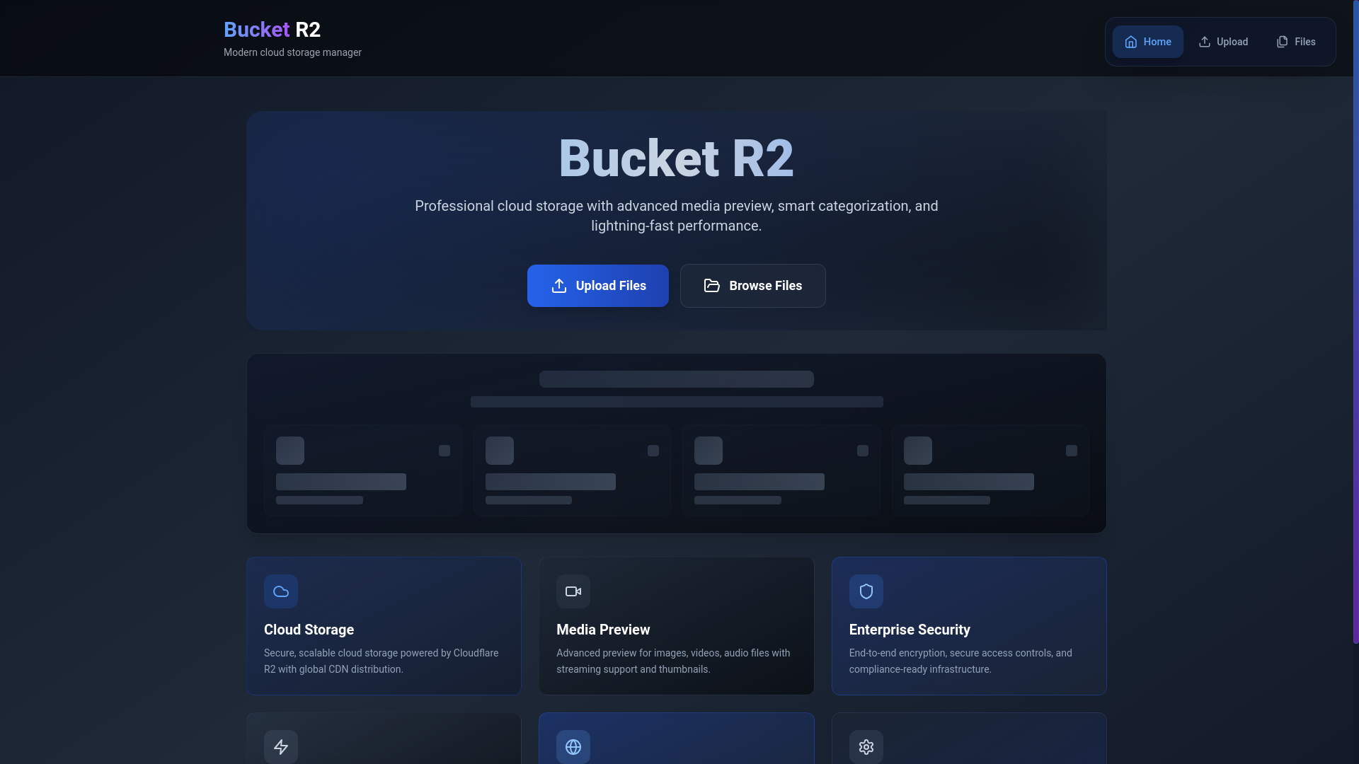 website screenshot of https://bucketr2.pages.dev/