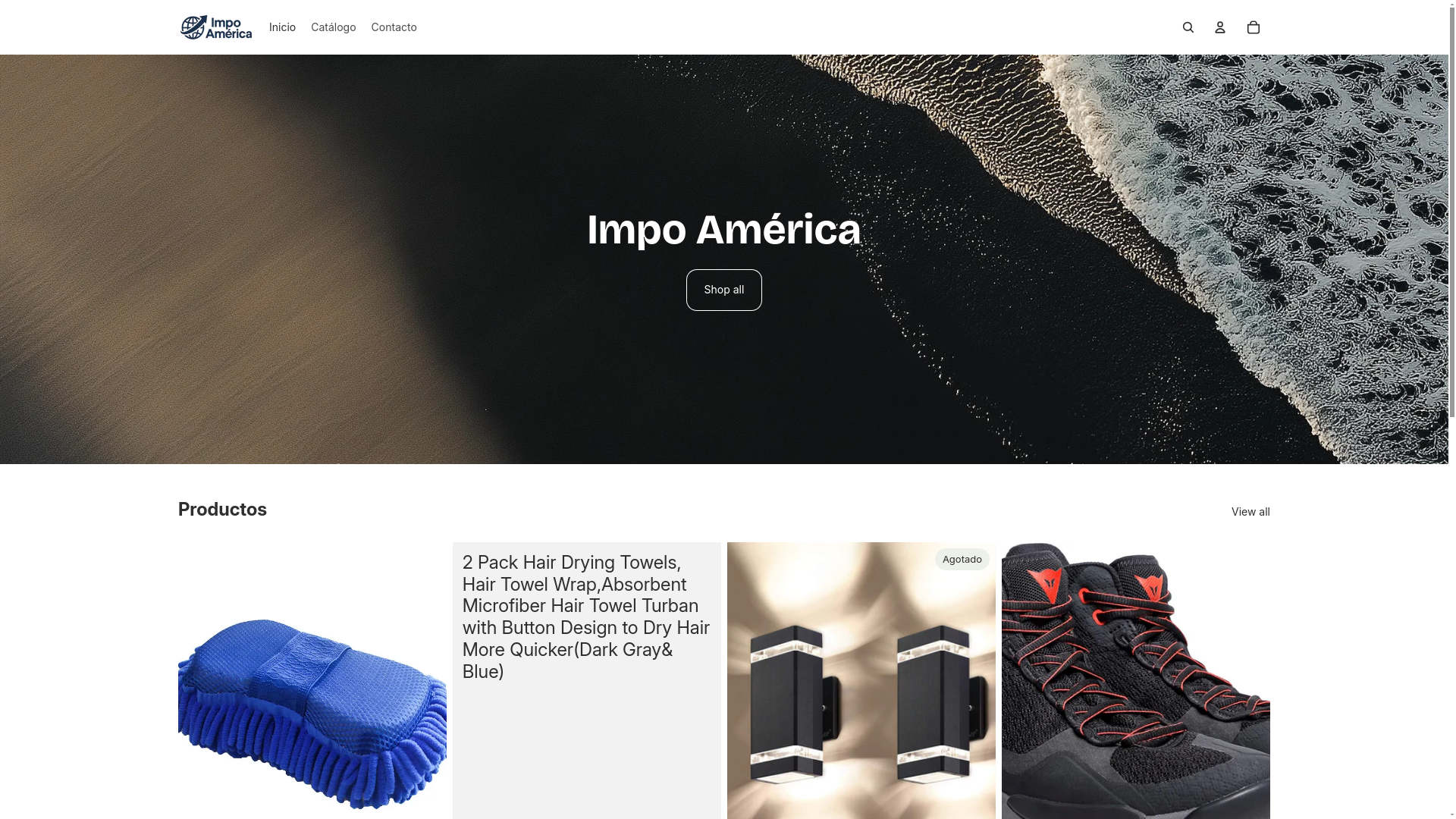 website screenshot of https://impoamerica.cl/