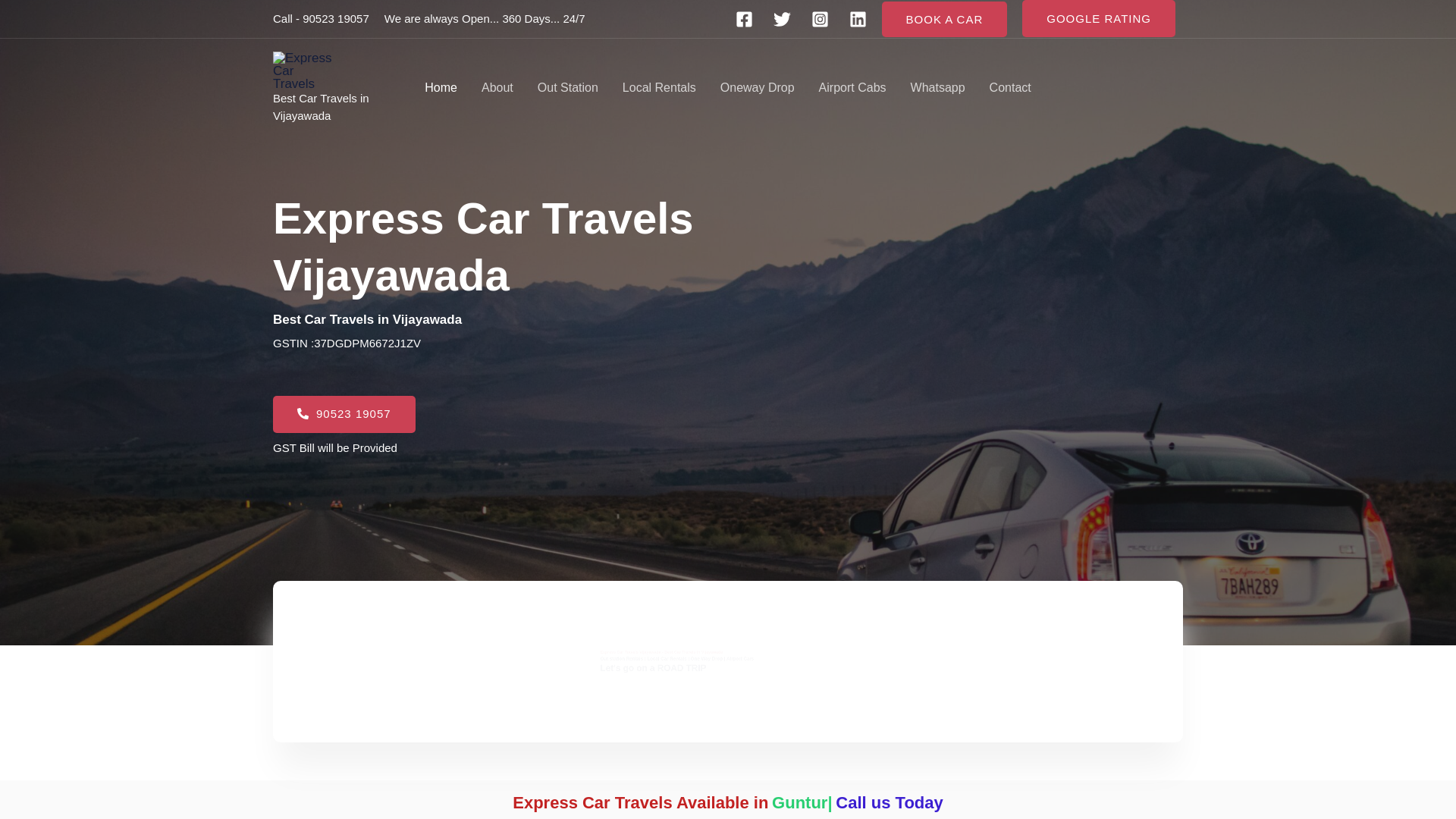 website screenshot of https://expresscartravelsv2.pages.dev/