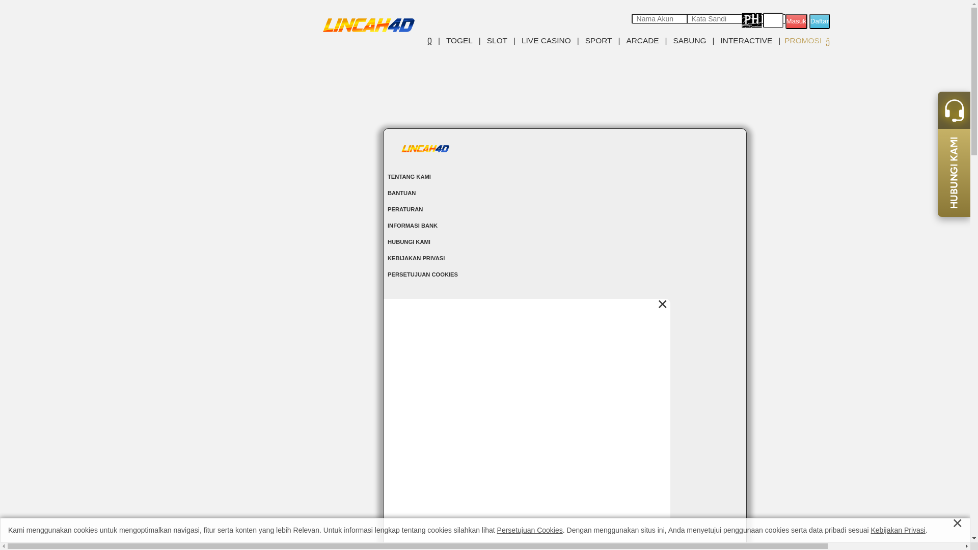 website screenshot of https://lincahsatu.store/
