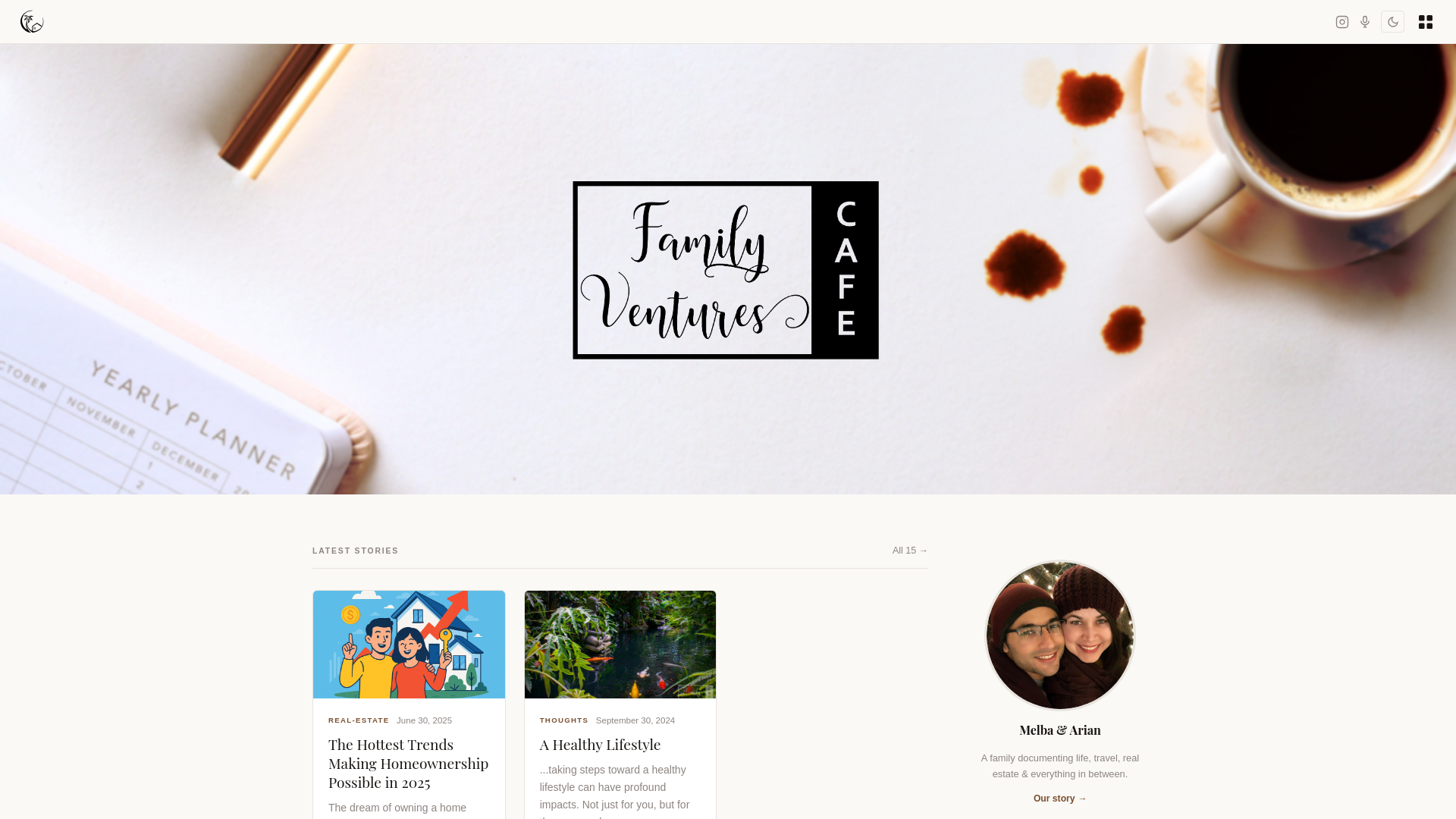 website screenshot of https://family-blog-6qa.pages.dev/