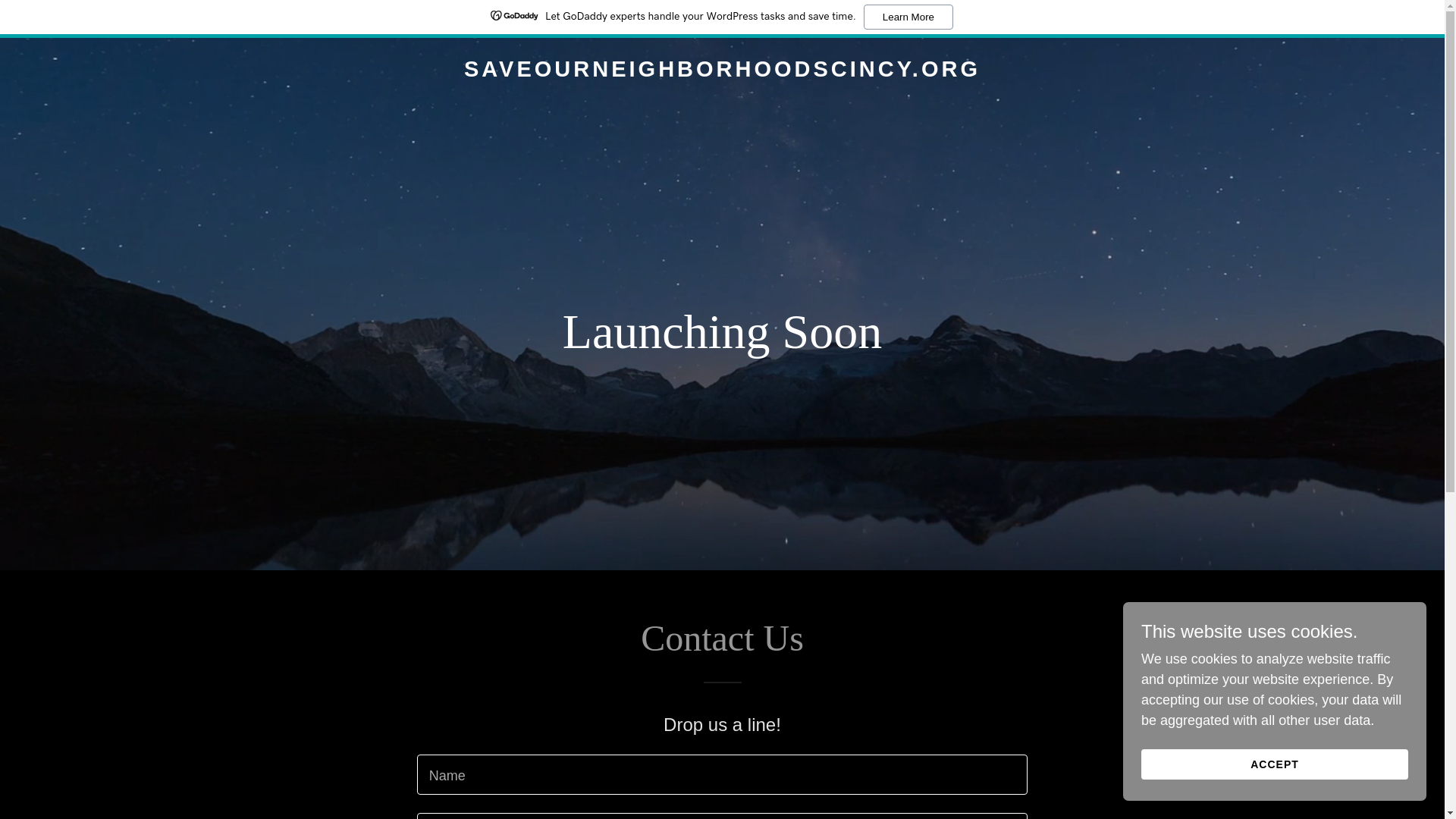 website screenshot of https://saveourneighborhoodscincy.org/