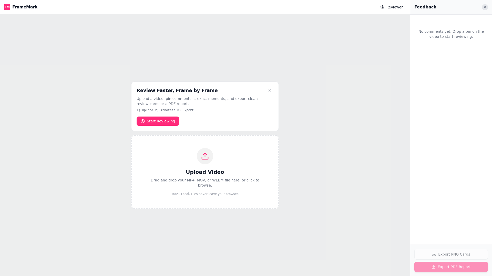 website screenshot of https://framemark.pages.dev/