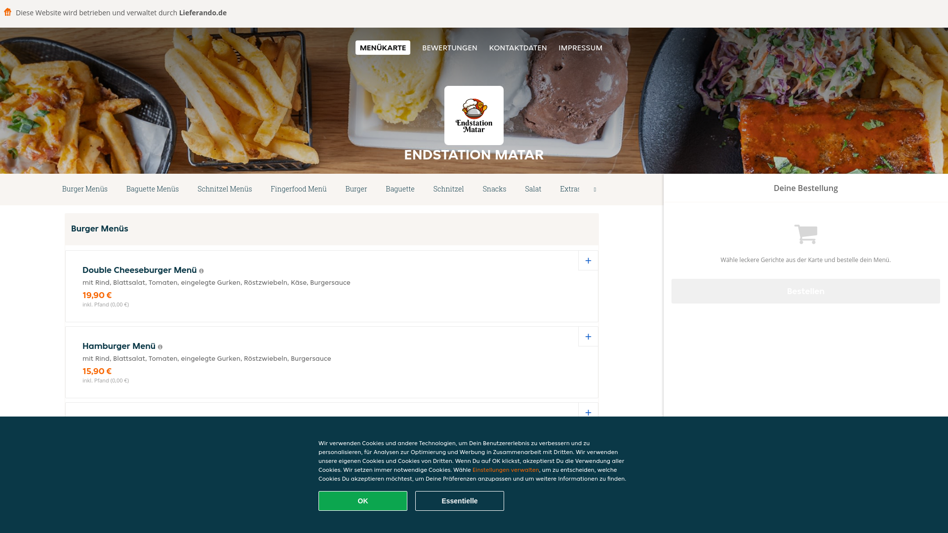 website screenshot of https://endstation-matar-stuhr.de/