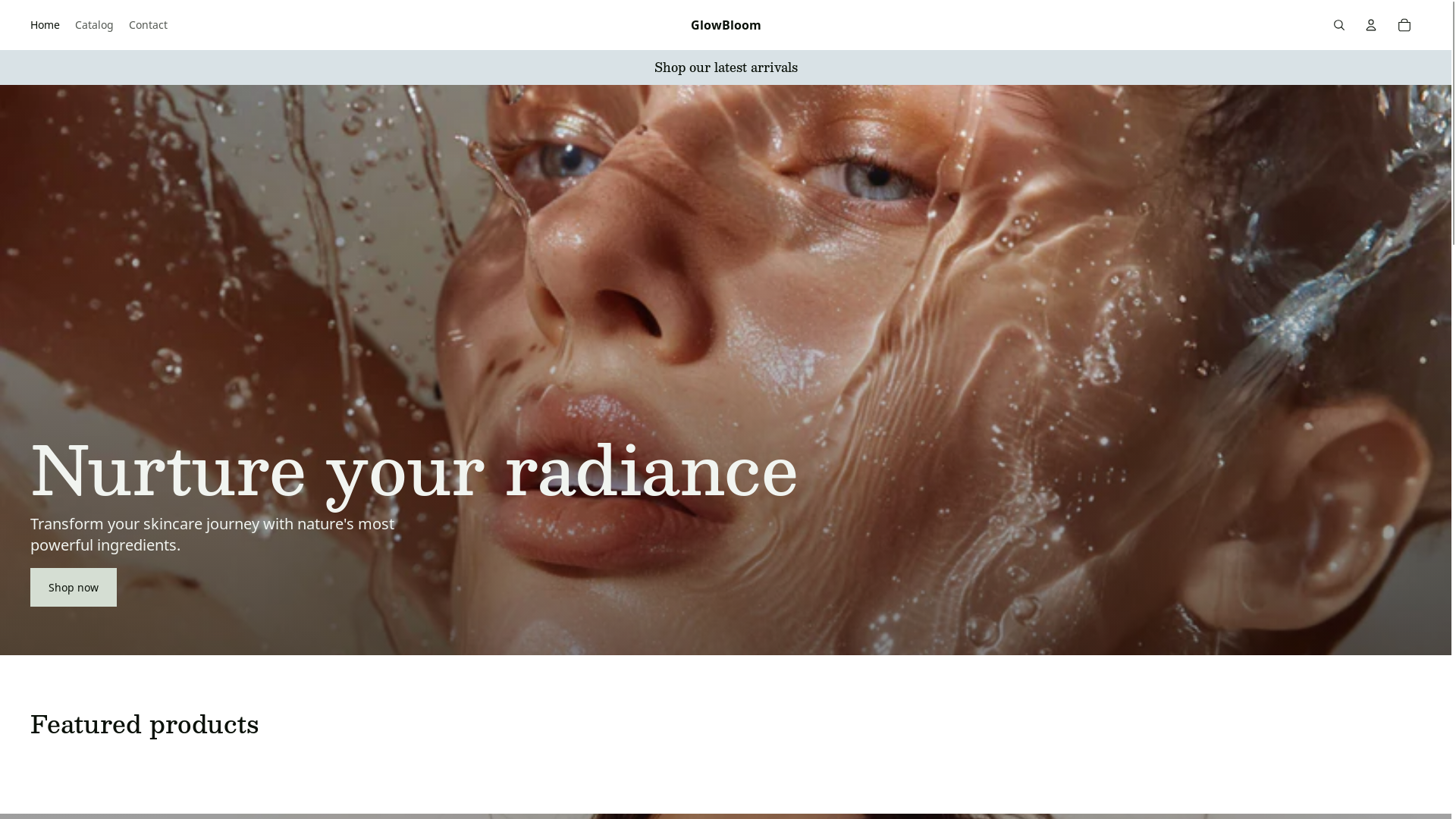 website screenshot of https://tryglowbloom.com/