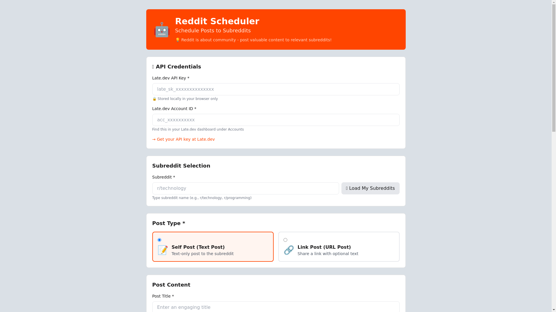 website screenshot of https://reddit-scheduler.pages.dev/